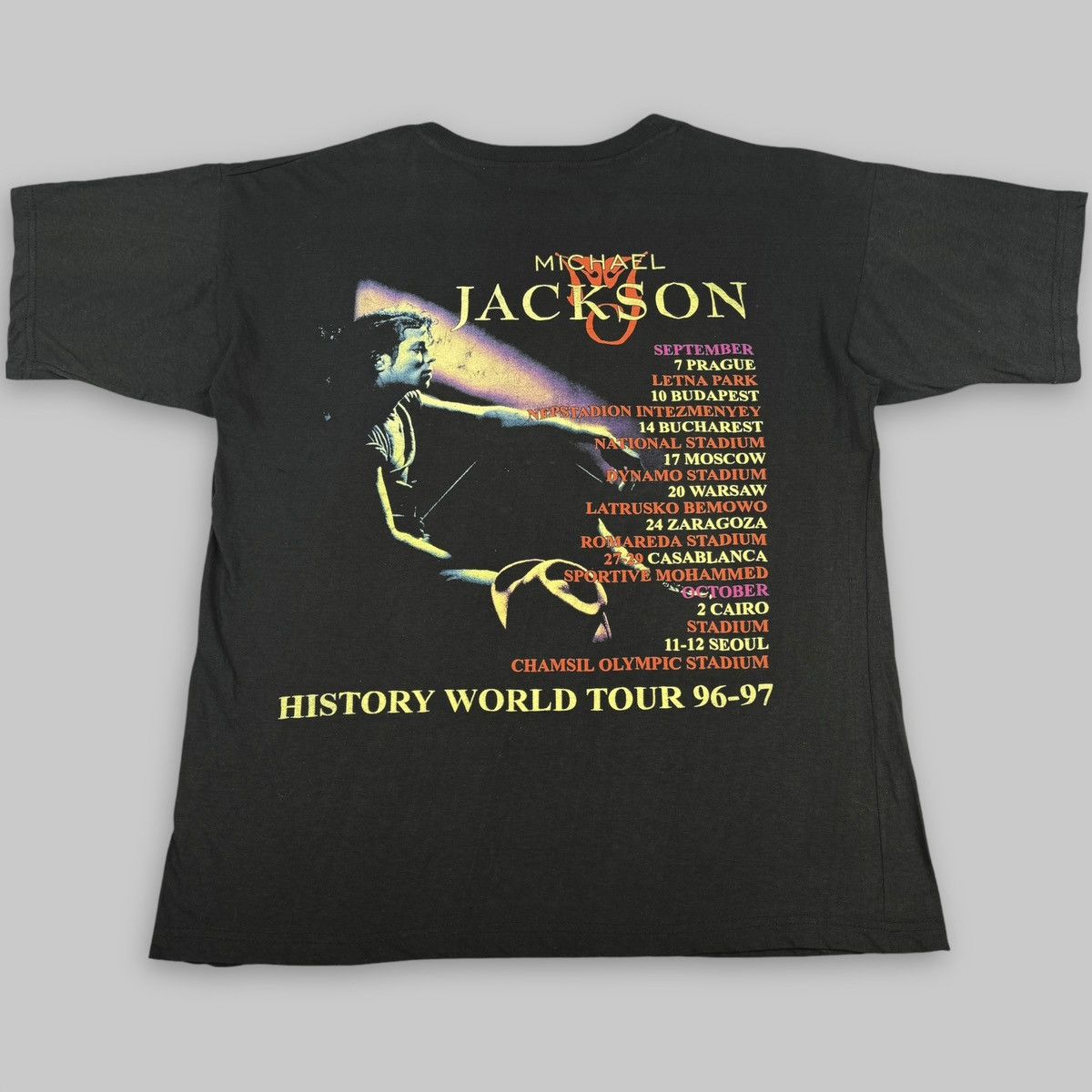 Vintage 1996 Michael Jackson History Rare Euro Tour T Shirt