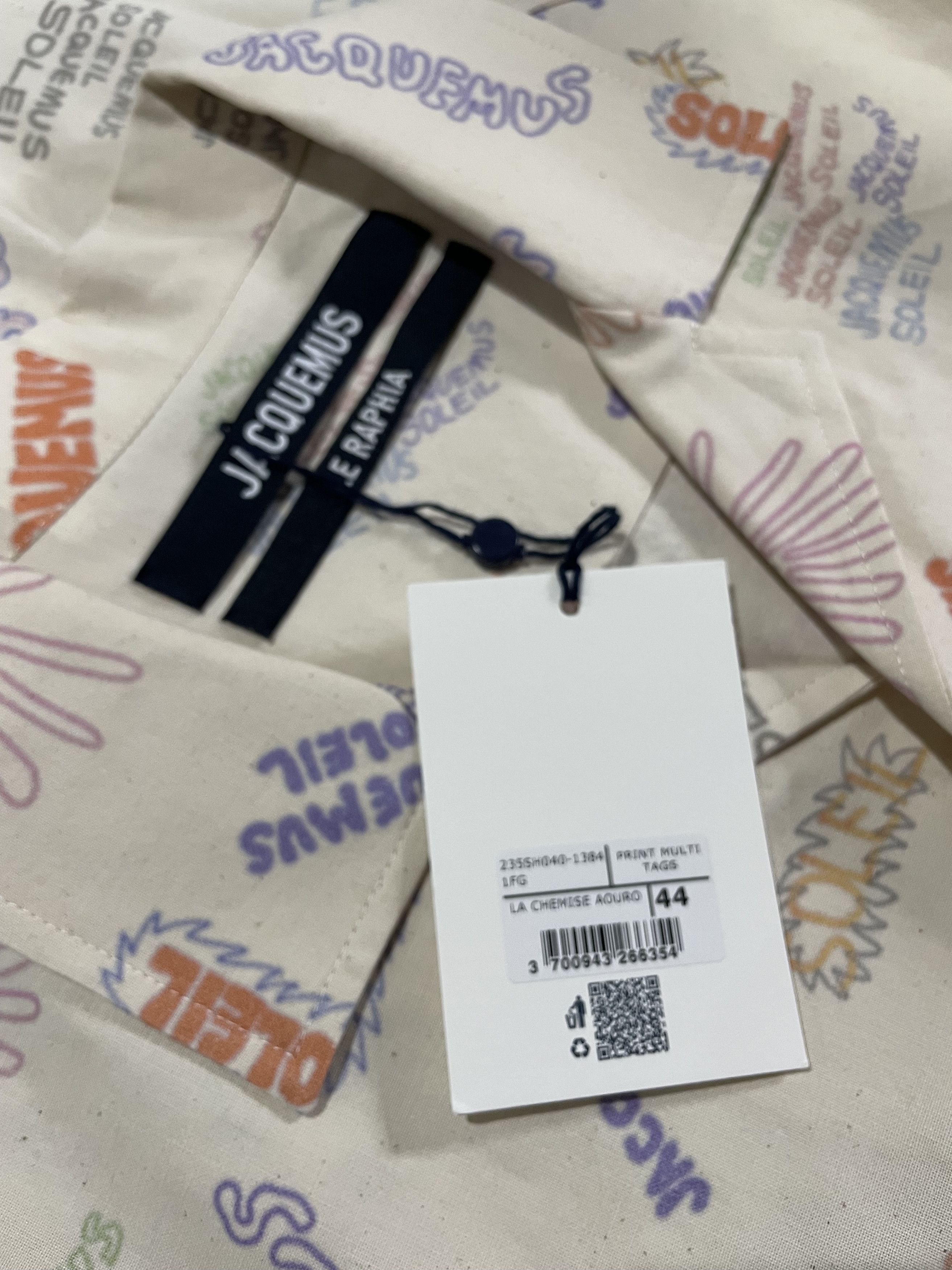 Jil Sander Jacquemus La Chemise Aouro Canvas Graphic Shirt Size US L / EU 52-54 / 3 - 3 Thumbnail