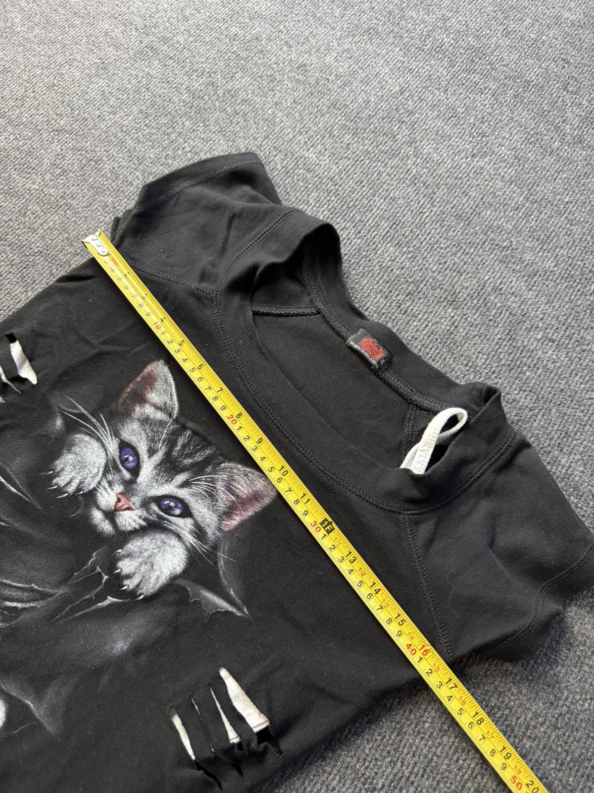 Vintage Spiral Direct Goth Opium Cat Graphic Distressed Tee Y2K Alt Size XL / US 12-14 / IT 48-50 - 17 Thumbnail