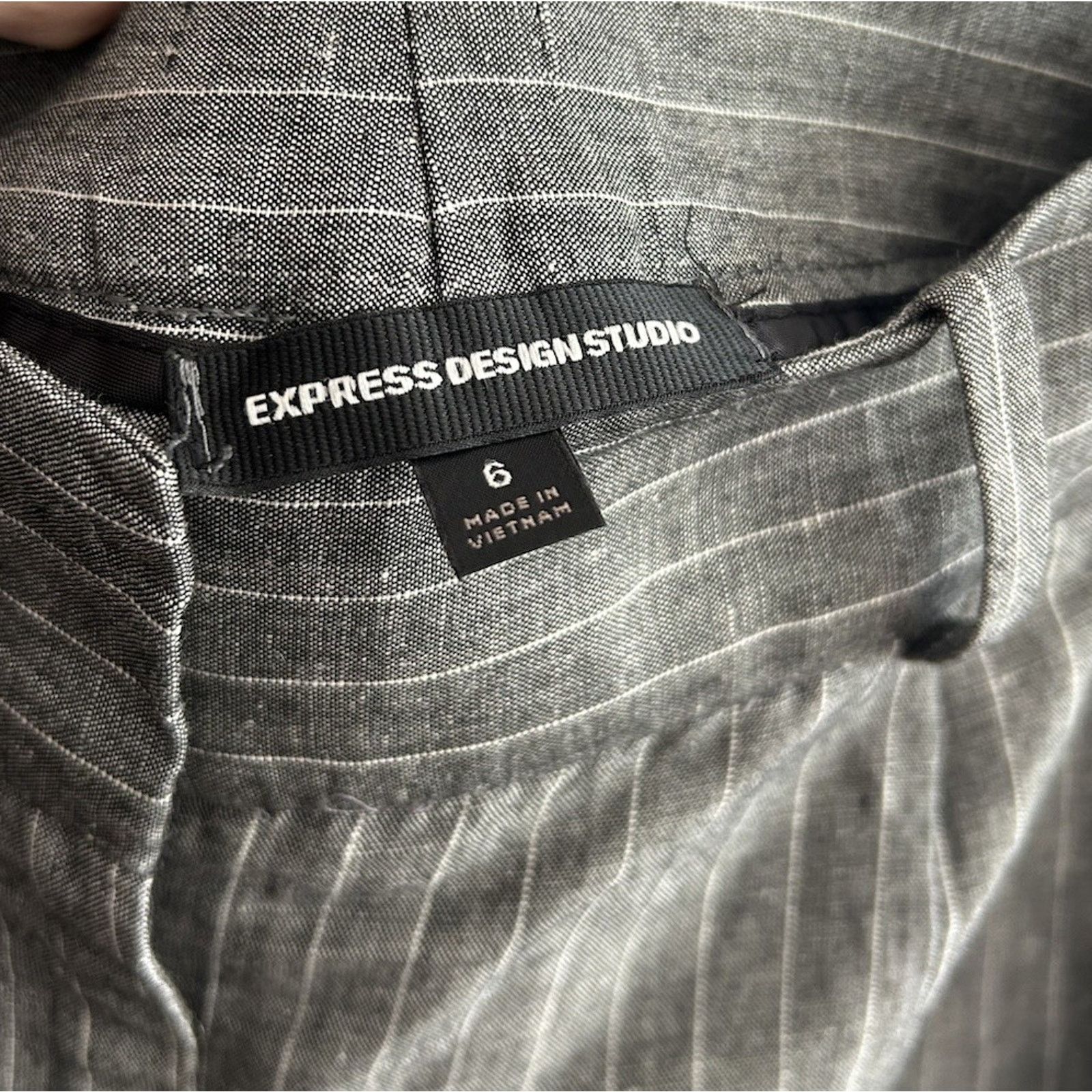 Express Vintage Express Linen Blend Pinstripes Y2K Pants Size 6 Size 28" / US 6 / IT 42 - 3 Thumbnail