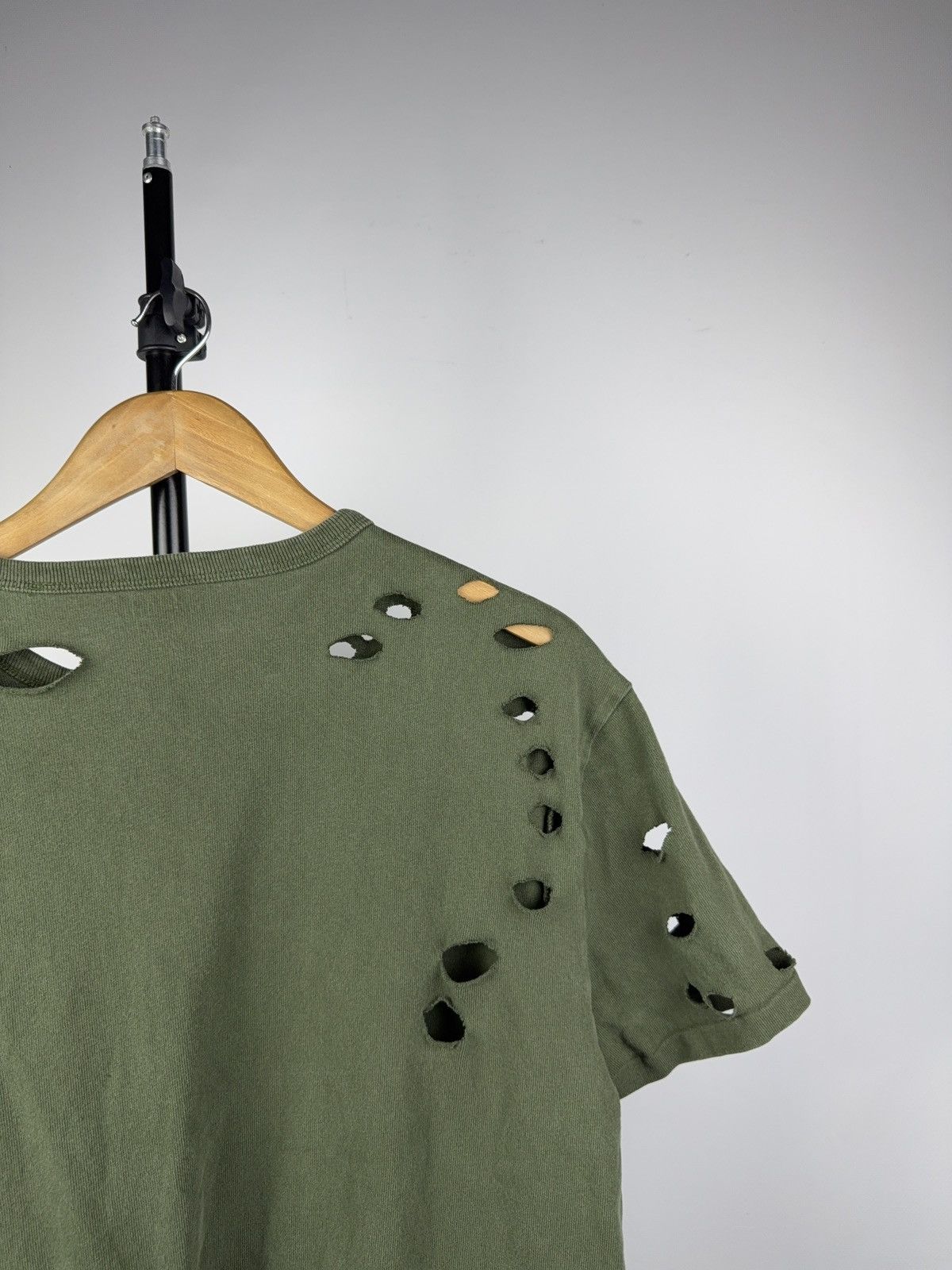 Polo Ralph Lauren 00s Vintage Polo Ralph Lauren Distressed Grunge Army Y2K Tee Size US L / EU 52-54 / 3 - 11 Thumbnail