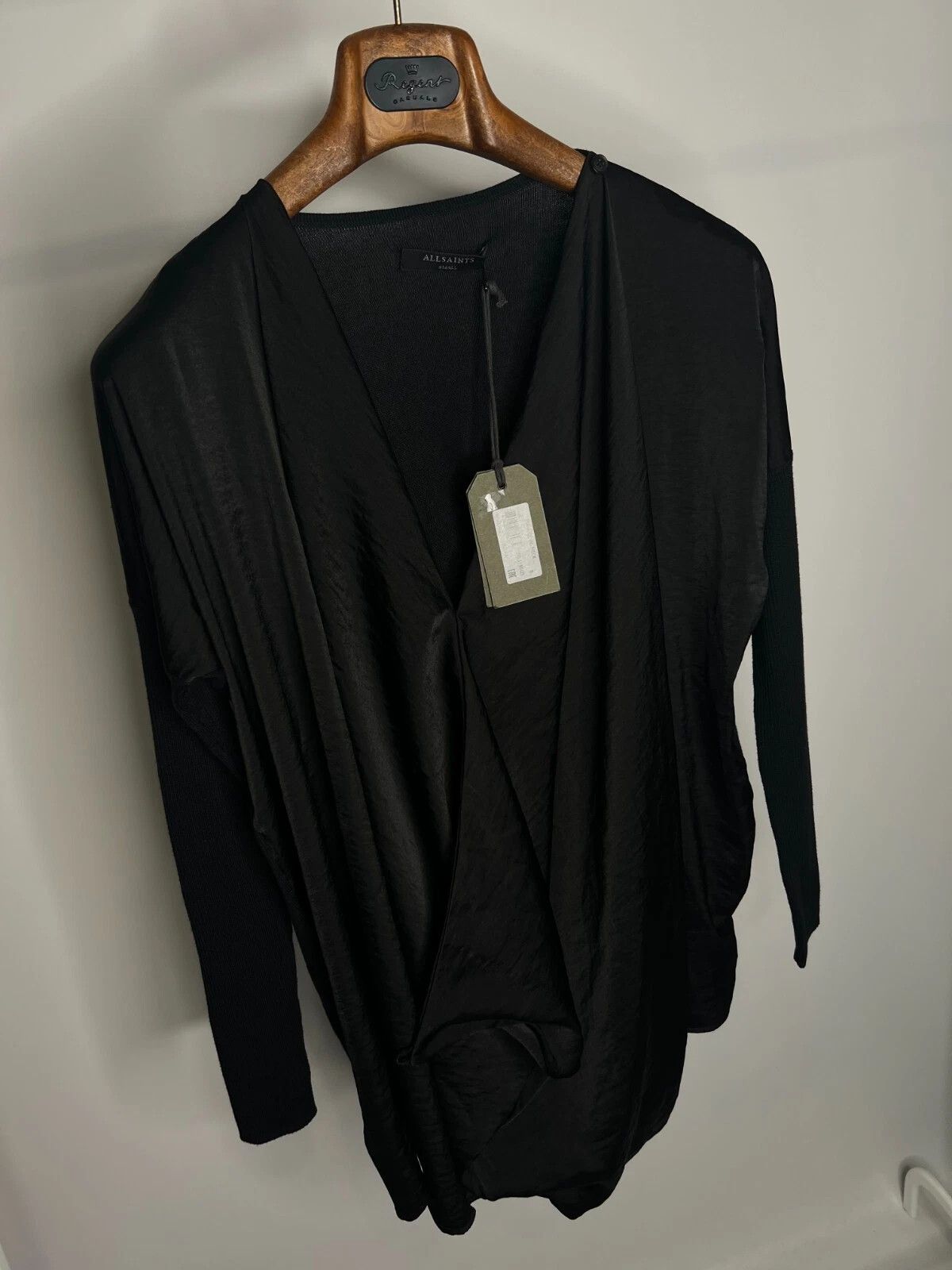 Allsaints AllSaints Shirt Womens Small Black Erma Cowl Neck Size S / US 4 / IT 40 - 5 Thumbnail