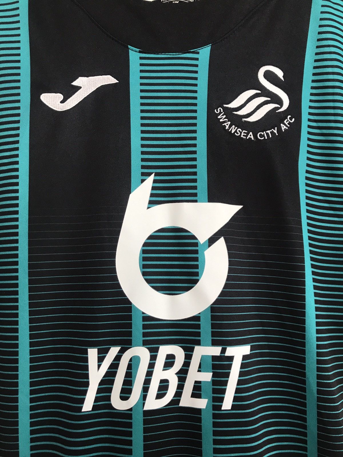 Joma Swansea City 2019-2020 Away Soccer Jersey Football Kit Size US XL / EU 56 / 4 - 4 Thumbnail