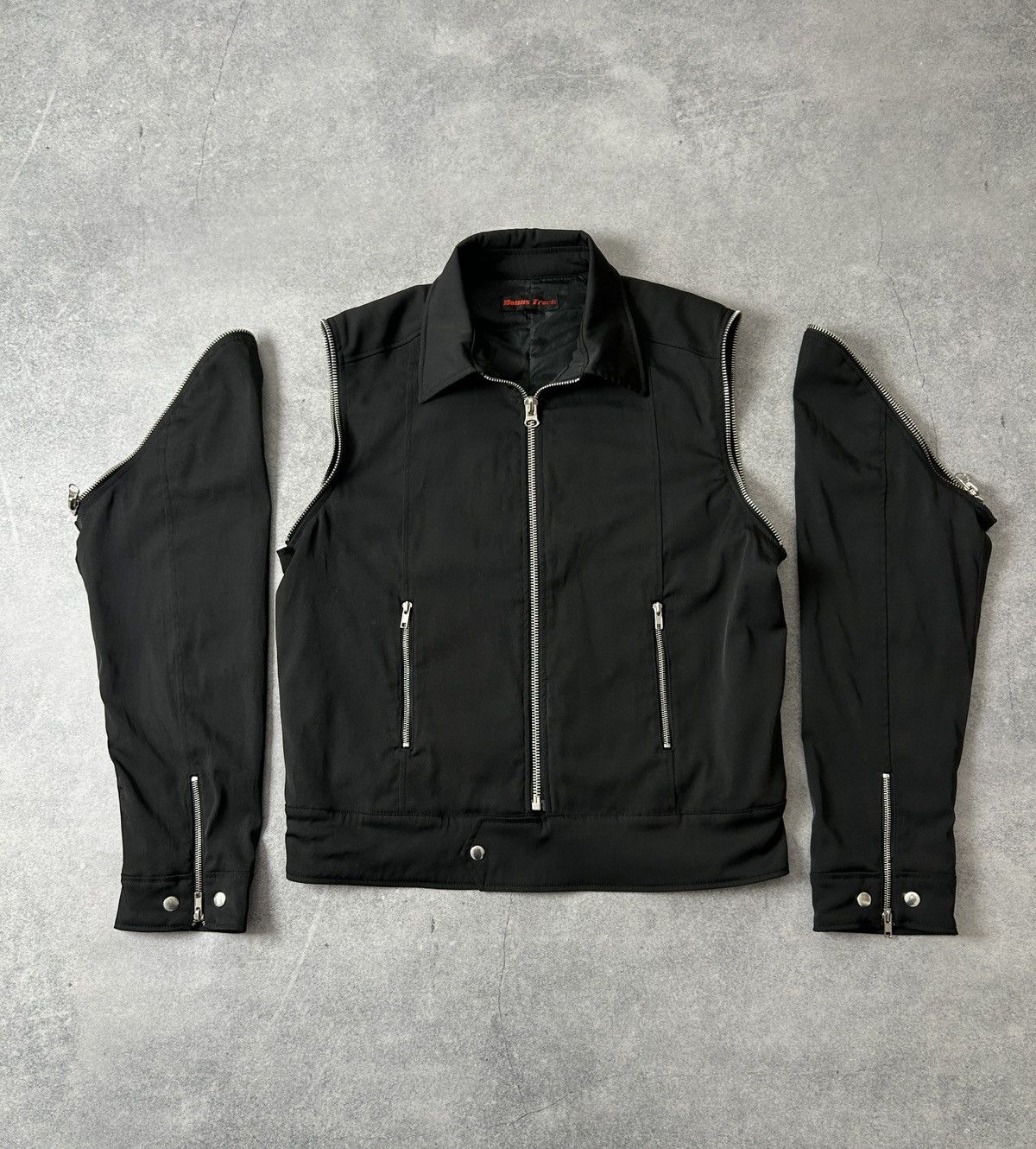 Japanese Brand Bonus Track archive 2-in-1 black Jacket Vest Zip-Off Sleeves Size US M / EU 48-50 / 2 - 2 Thumbnail