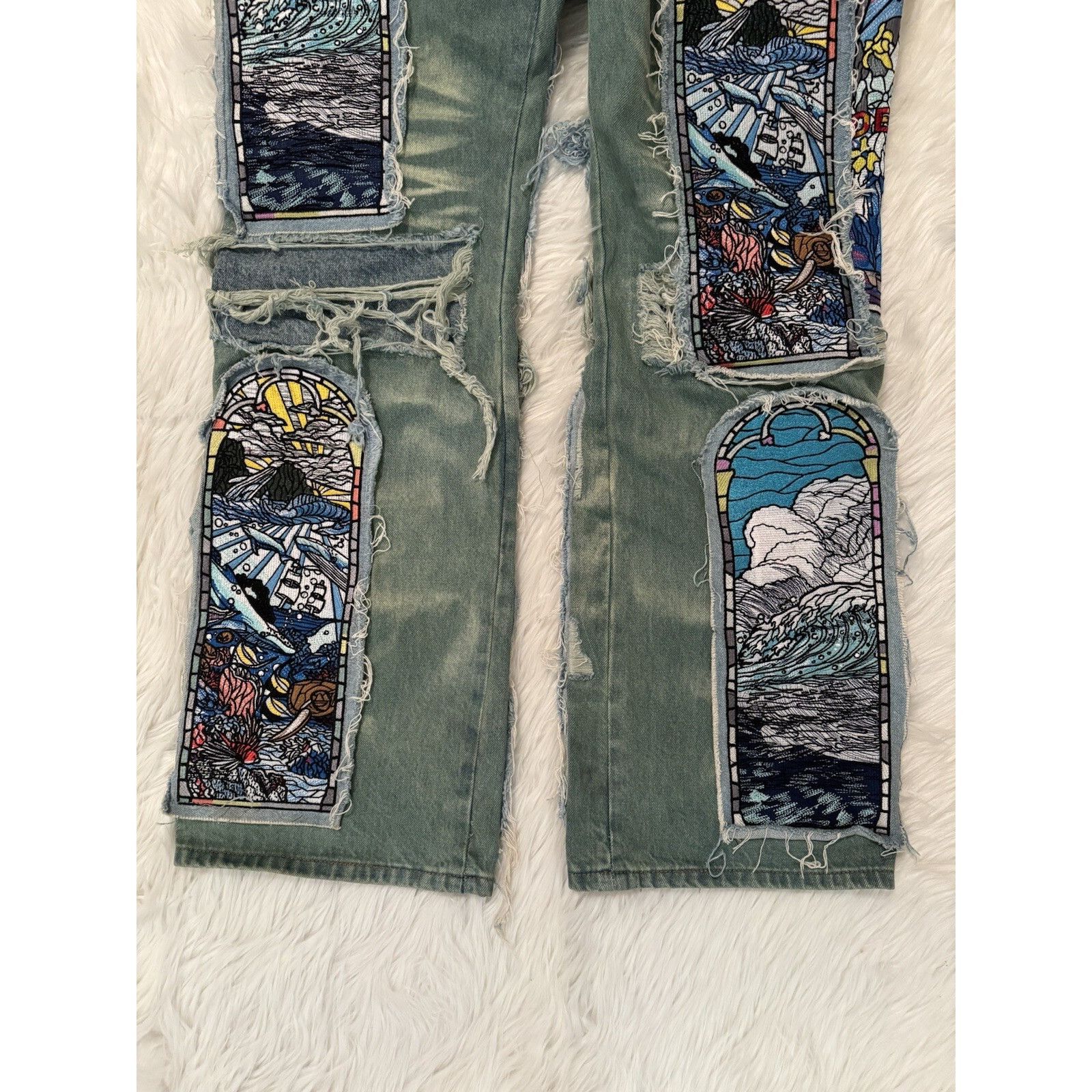 Who Decides War Who Decides War Sandy Lane Fusion Denim Jeans 36 Size US 36 / EU 52 - 8 Thumbnail