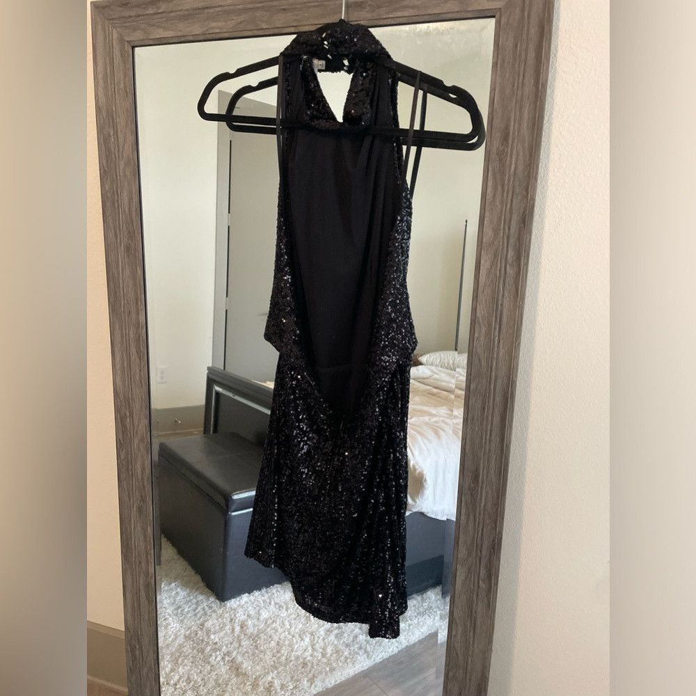 Other Gianni Bini Jada sequin halter neck sleeveless black mini s Size M / US 6-8 / IT 42-44 - 5 Thumbnail