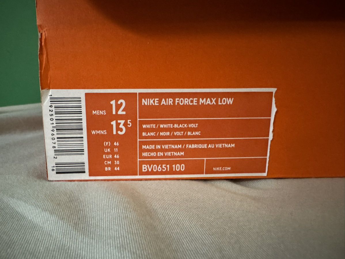 Nike Nike air force max low 2019 Size US 12 / EU 45 - 7 Thumbnail