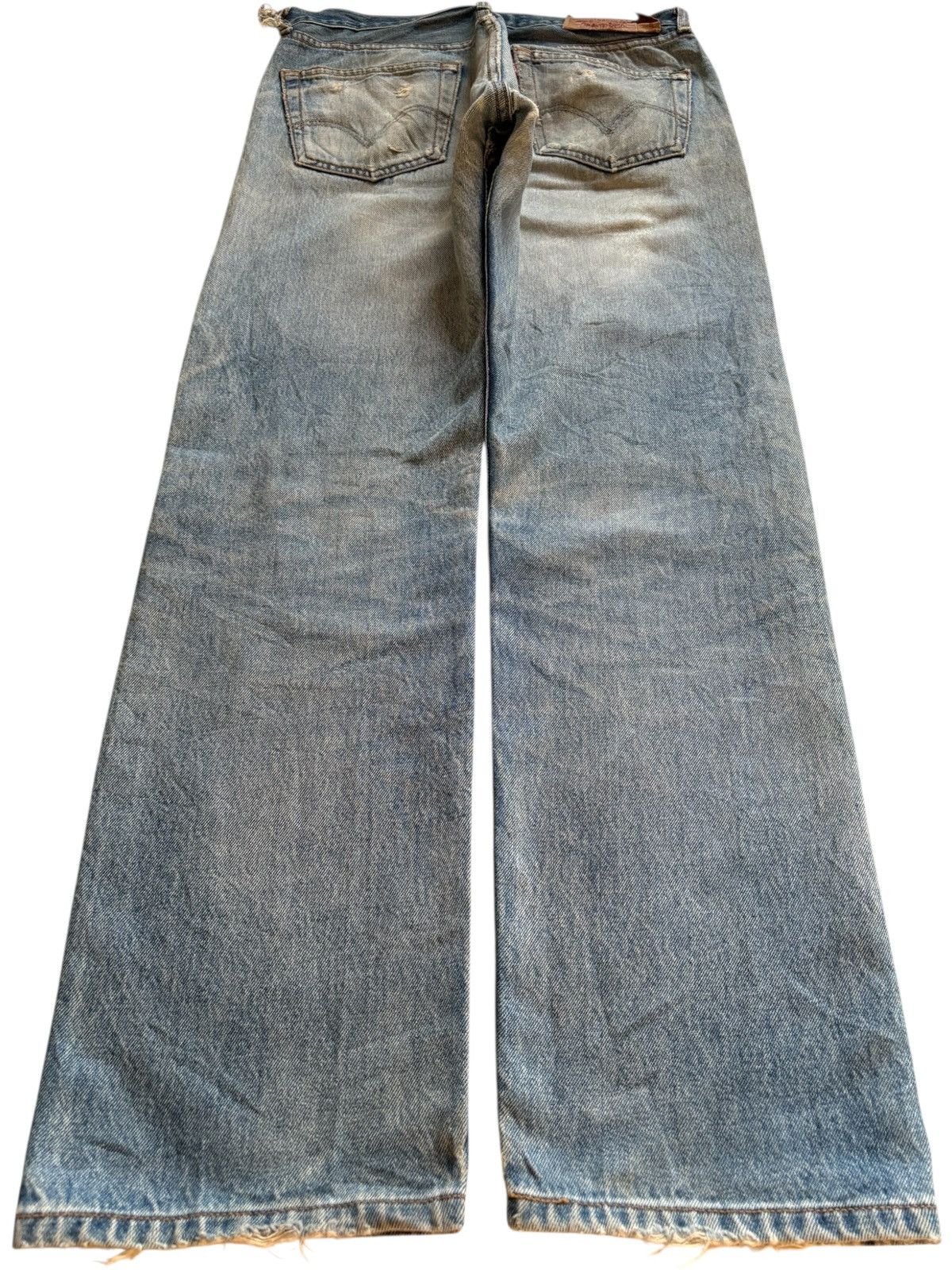 LVC × Levi's × Levi's Vintage Clothing Vintage 90s Levis 501 Mud Wash Distressed Ripped Loose Jean Size US 31 - 2 Thumbnail