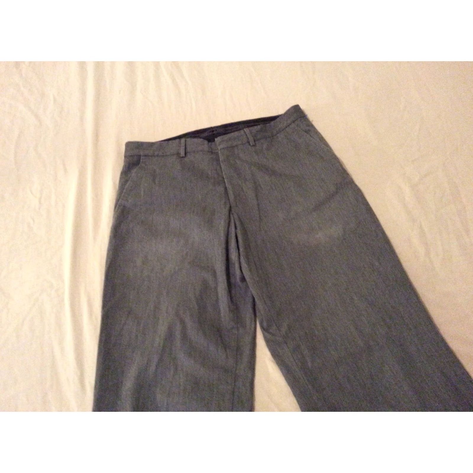 Express Mens Express Dress Pants Gray Chino Trouser Slack 33x32 33x31 Size US 33 - 3 Thumbnail