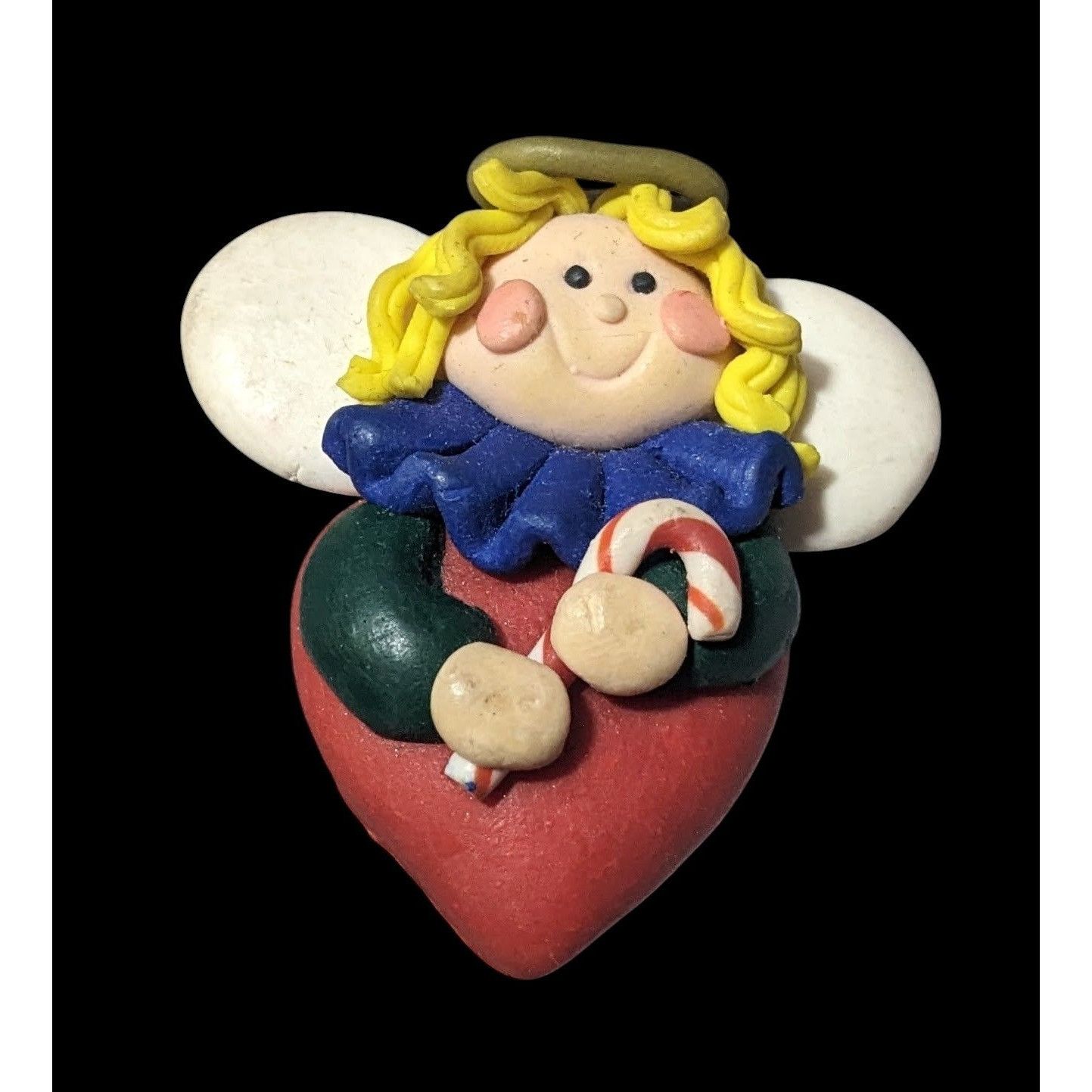 Other Handmade Candycane Heart Angel Holiday Brooch Size ONE SIZE - 1 Thumbnail