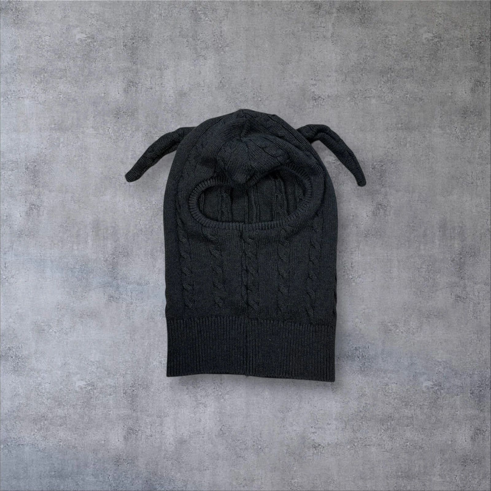 Japanese Brand Cable Knit Balaclava Hat Size ONE SIZE - 1 Thumbnail