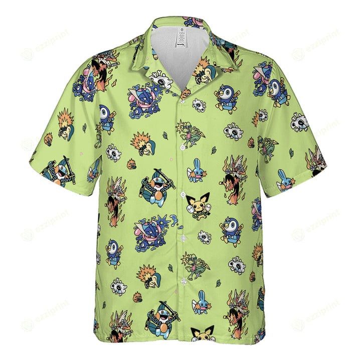 Other Trainer Ninja Pokemon Naruto Mashup Hawaiian Shirt Size US L / EU 52-54 / 3 - 2 Thumbnail
