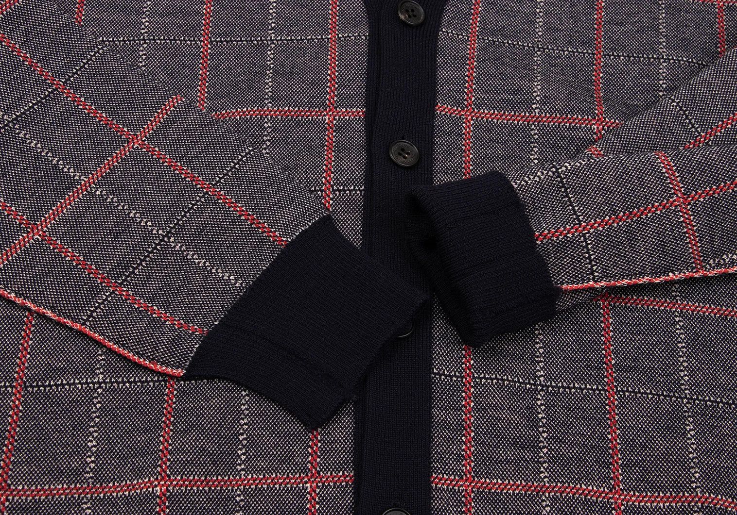 Junya Watanabe Wool Blend Cardigan in Navy Red, Size M Size US M / EU 48-50 / 2 - 5 Thumbnail