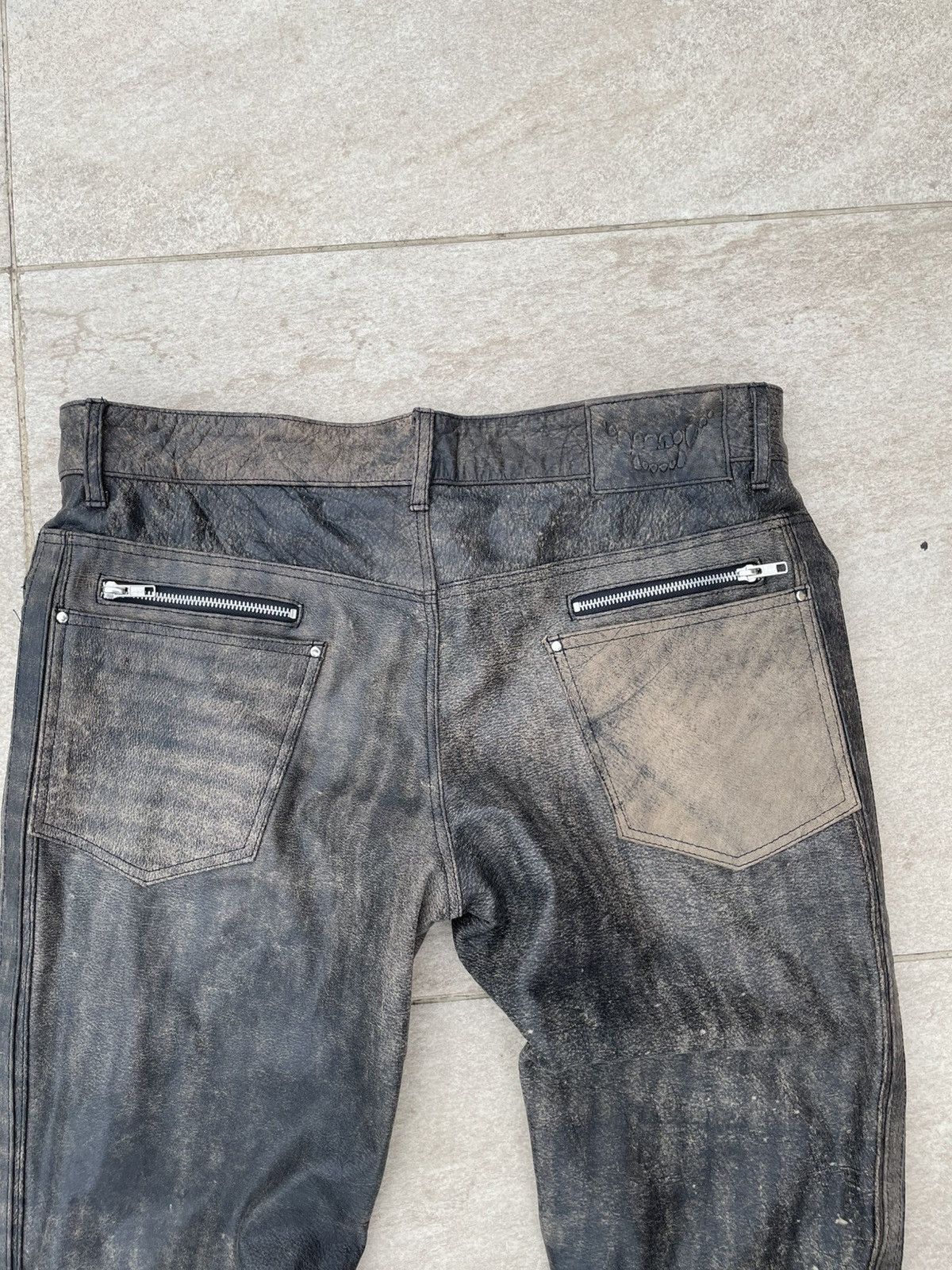 Other Years of Tears antique Racer pants/ cracked leather Size US 35 - 8 Thumbnail