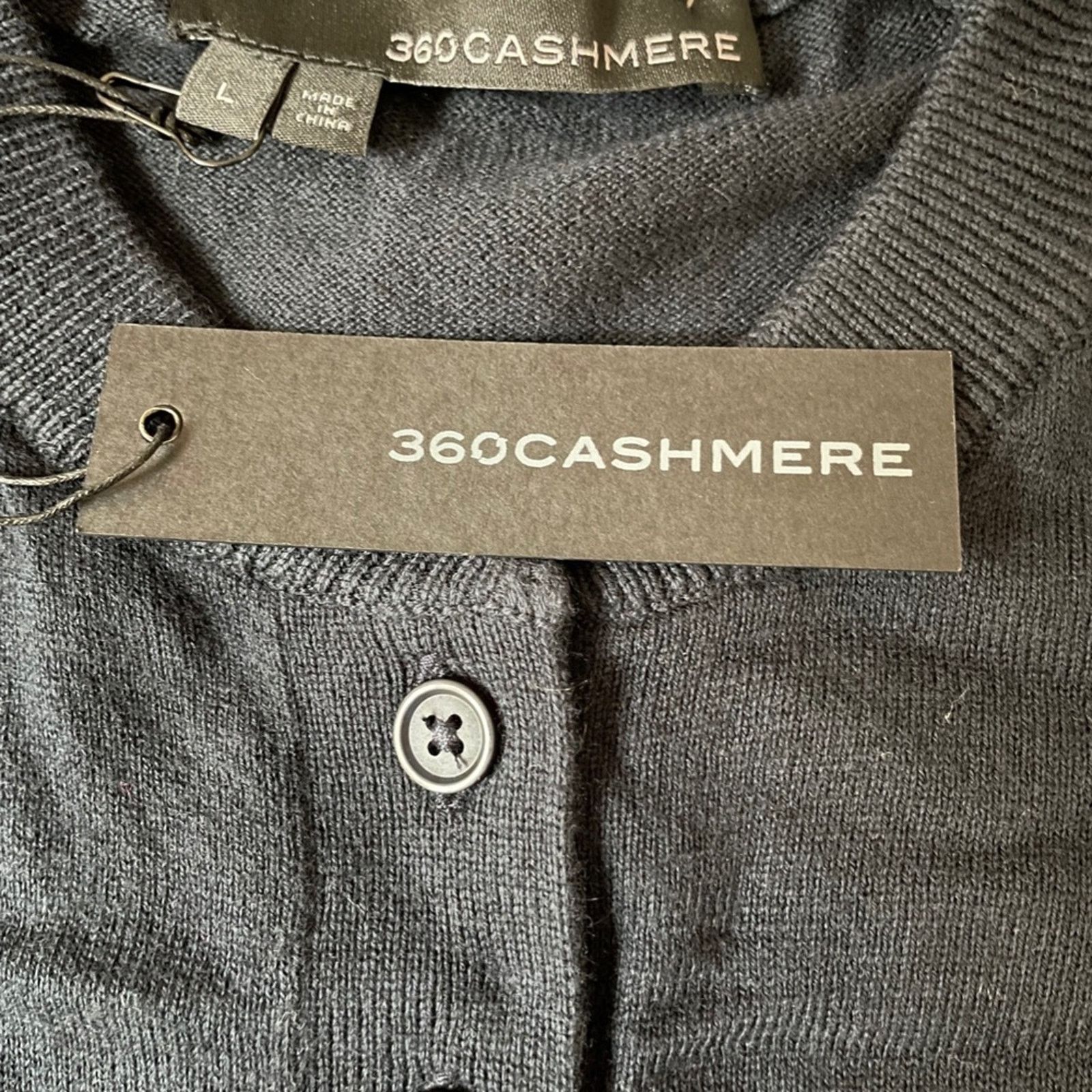 360Cashmere 360 CASHMERE Lennox Henley Cashmere Sweater Size L / US 10 / IT 46 - 5 Thumbnail