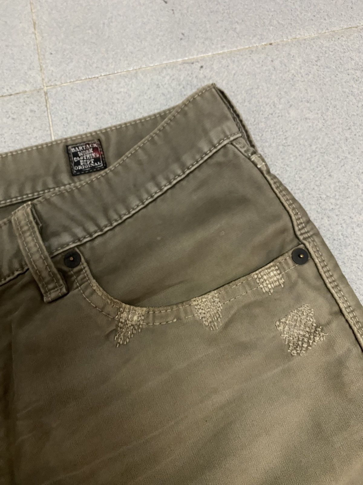 Japanese Brand × Vintage Vintage Bartack Japanese Distress Pants Size US 32 / EU 48 - 9 Thumbnail