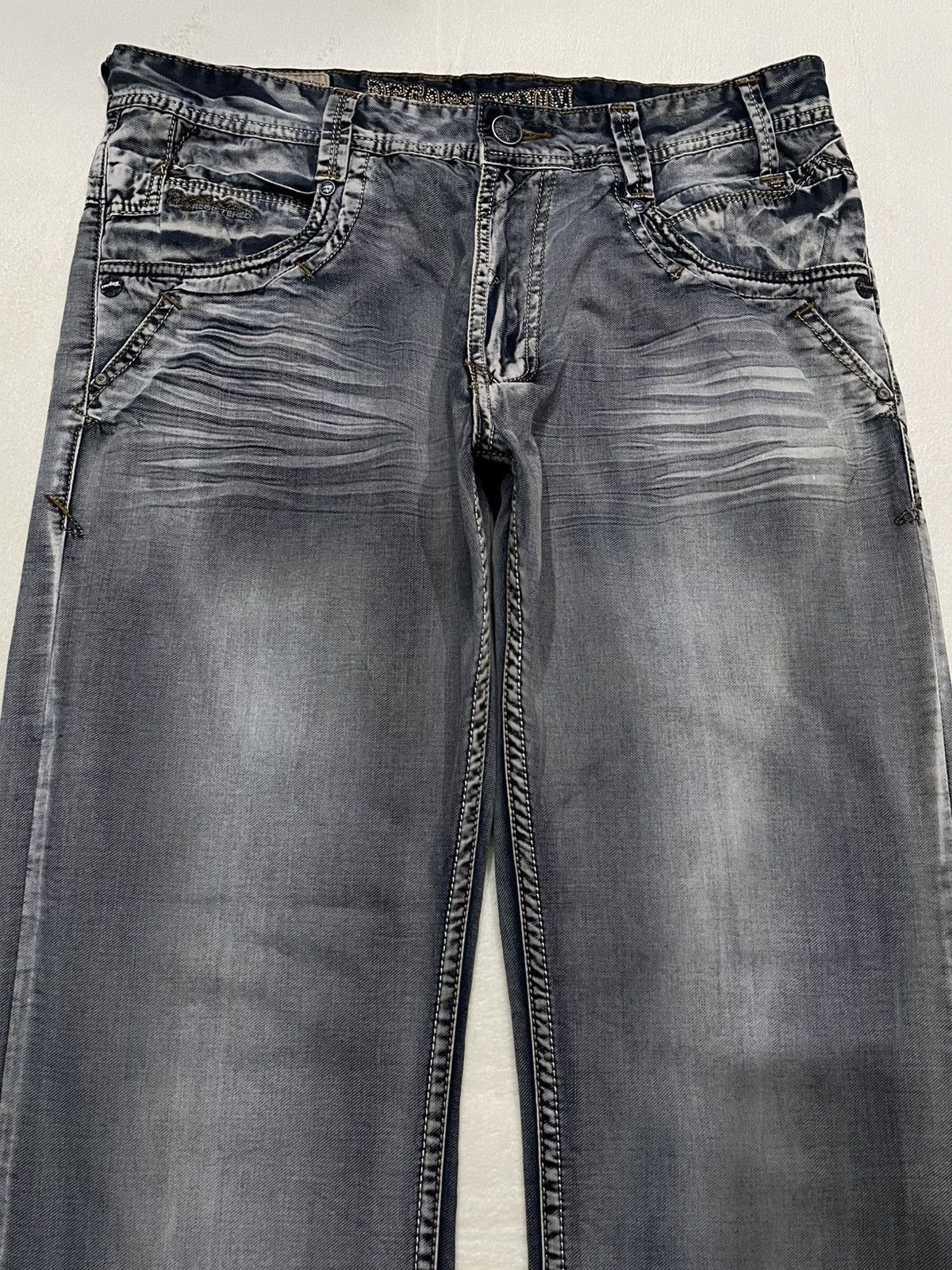 Japanese Brand Vintage Regass Denim Straight Cut Faded Jeans Size US 36 / EU 52 - 3 Thumbnail