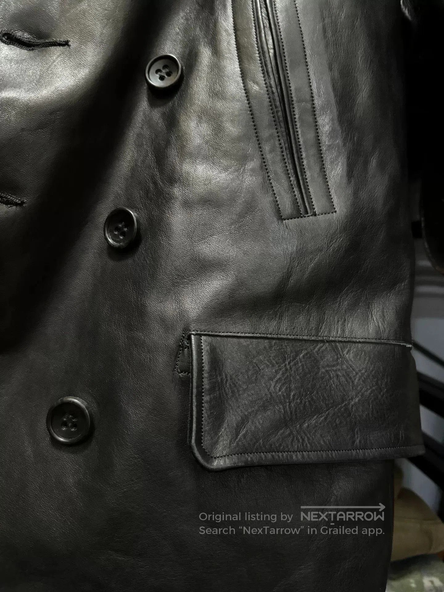 Old Joe old joe double-breasted horsehide leather jacket. Size US S / EU 44-46 / 1 - 9 Thumbnail