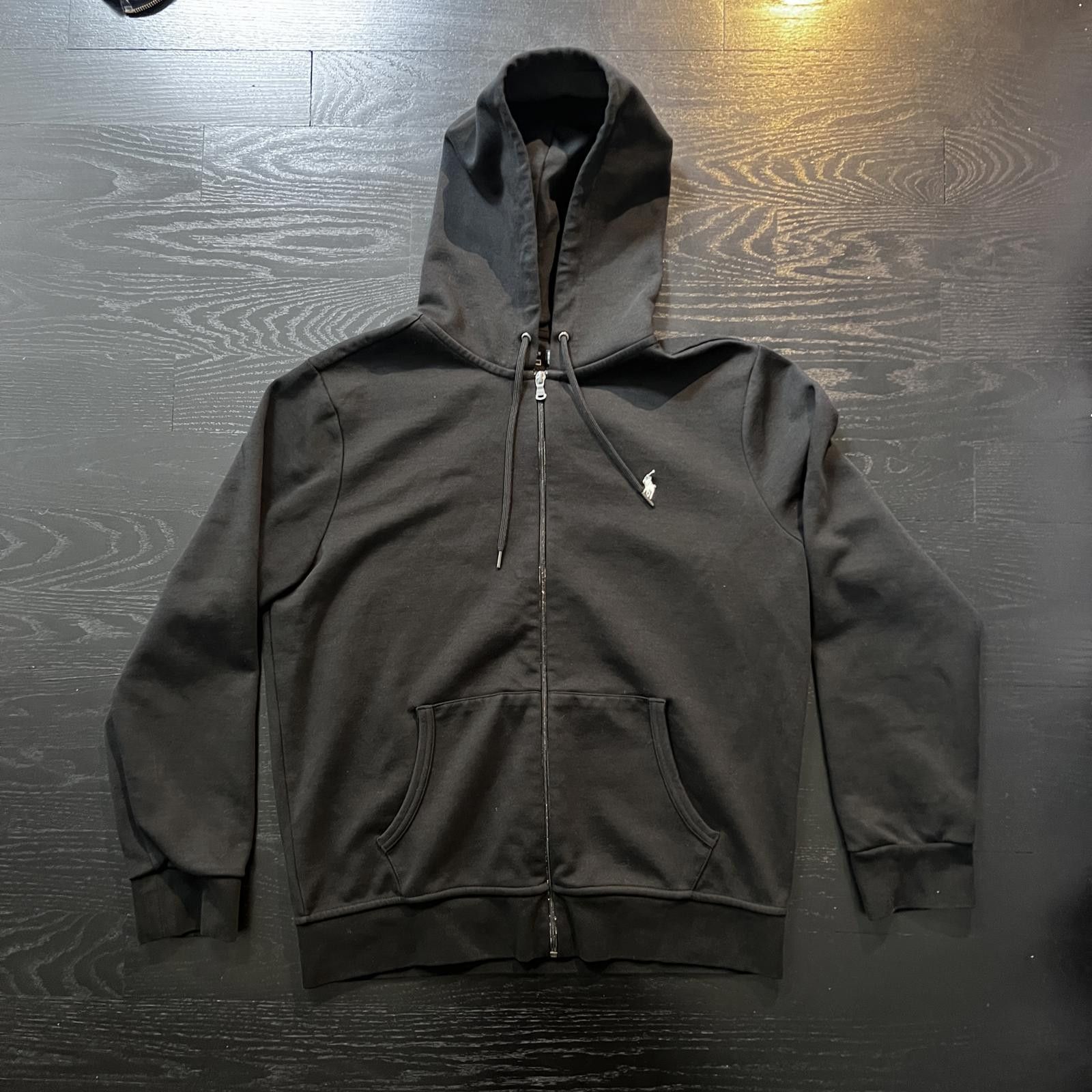 Polo Ralph Lauren Full Zip Black Cotton Hoodie