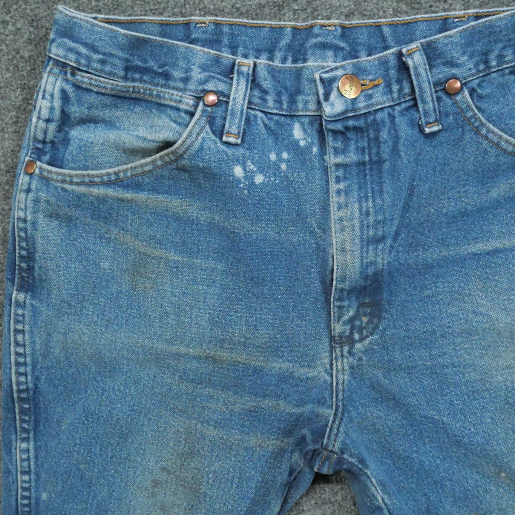 Wrangler VINTAGE Wrangler Jeans Mens 32x24 Blue Pants Distressed Grunge 936PWD Wrangler Cowboy Cut 5-Pocket Denim Jeans Mens Regular Blue 90s Cowboy Size US 36 / EU 52 - 2 Thumbnail
