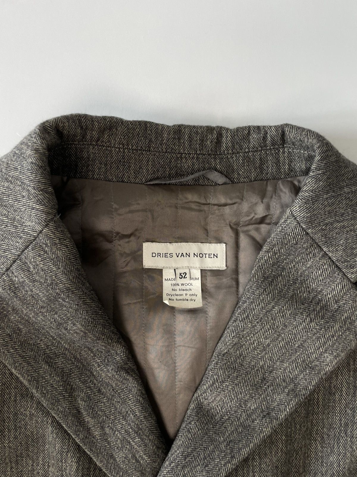 Dries Van Noten Vintage 90s Dries Van Noten Brown Coat with Fur Size US L / EU 52-54 / 3 - 2 Thumbnail