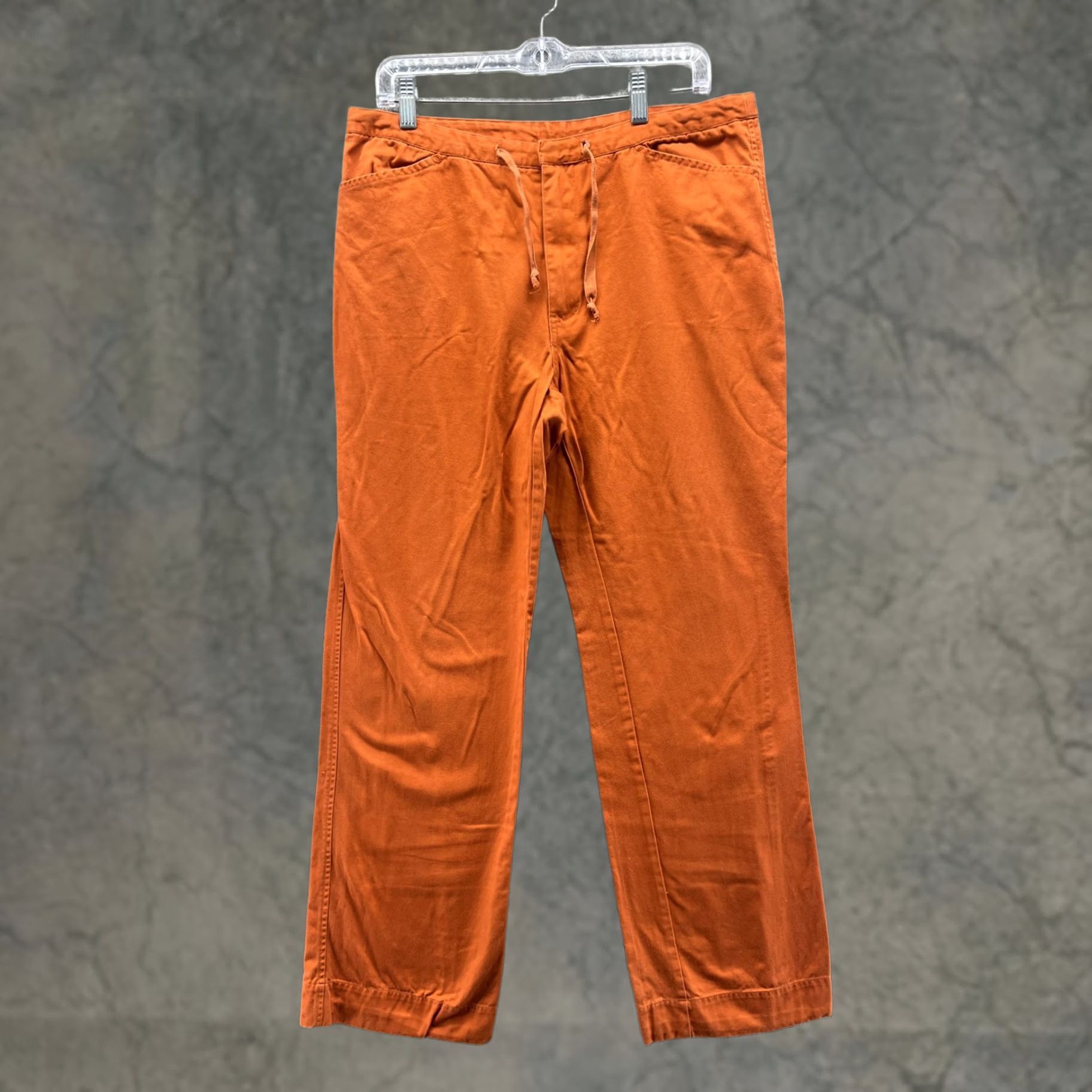 Vintage VINTAGE Basic Asphalt Pants Juniors 13 Orange Chino Twill Drawstring Relaxed Casual Size 34" / US 12 / IT 48 - 1 Thumbnail