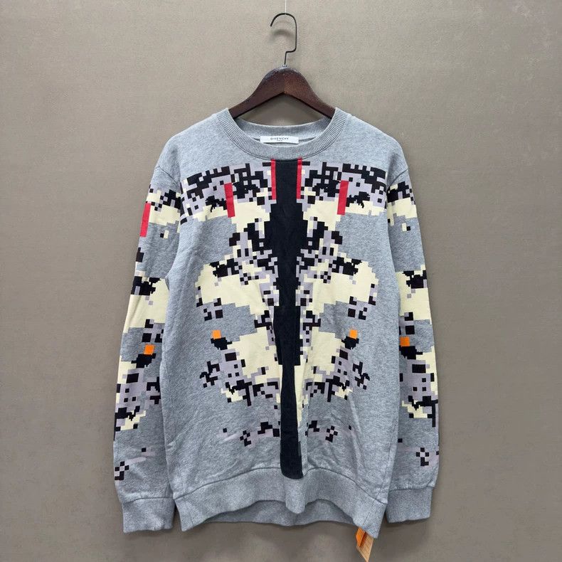 Givenchy Givenchy Gray fleece mosaic sweater Size US S / EU 44-46 / 1 - 3 Thumbnail