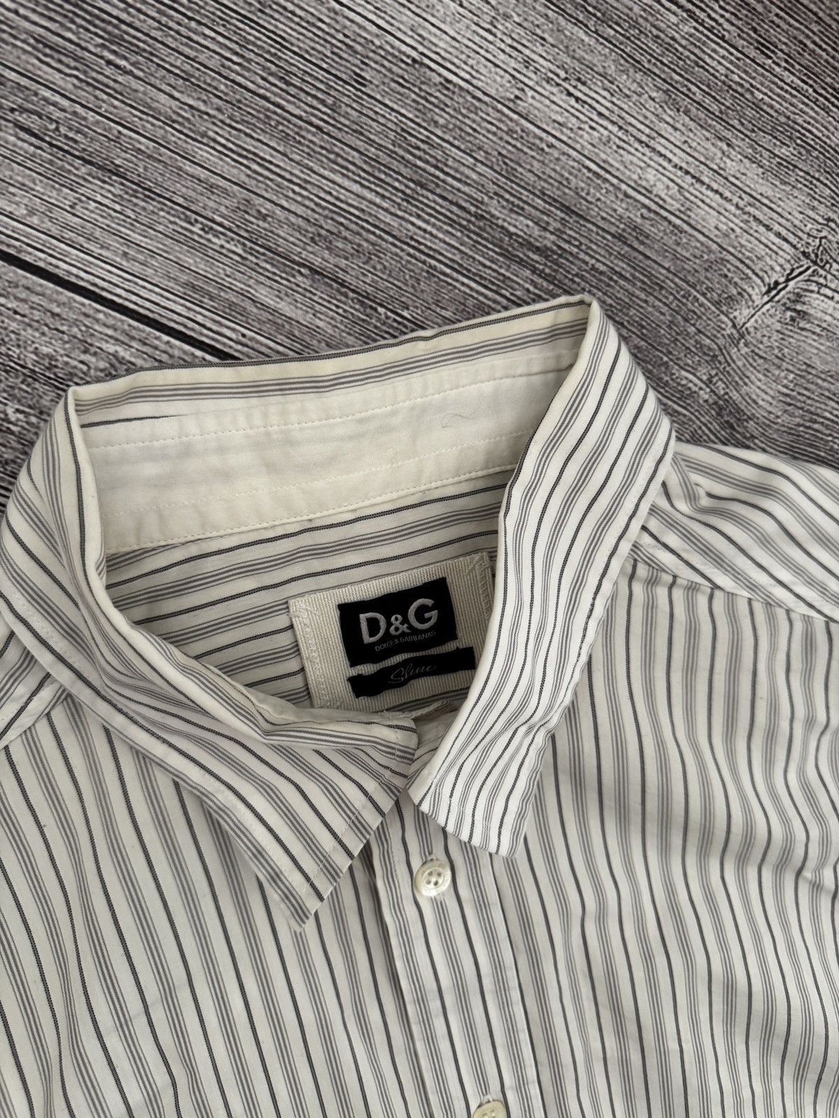Dolce & Gabbana Dolce & Gabbana D&G Striped Button Up Shirt Size 50 Size US L / EU 52-54 / 3 - 2 Thumbnail