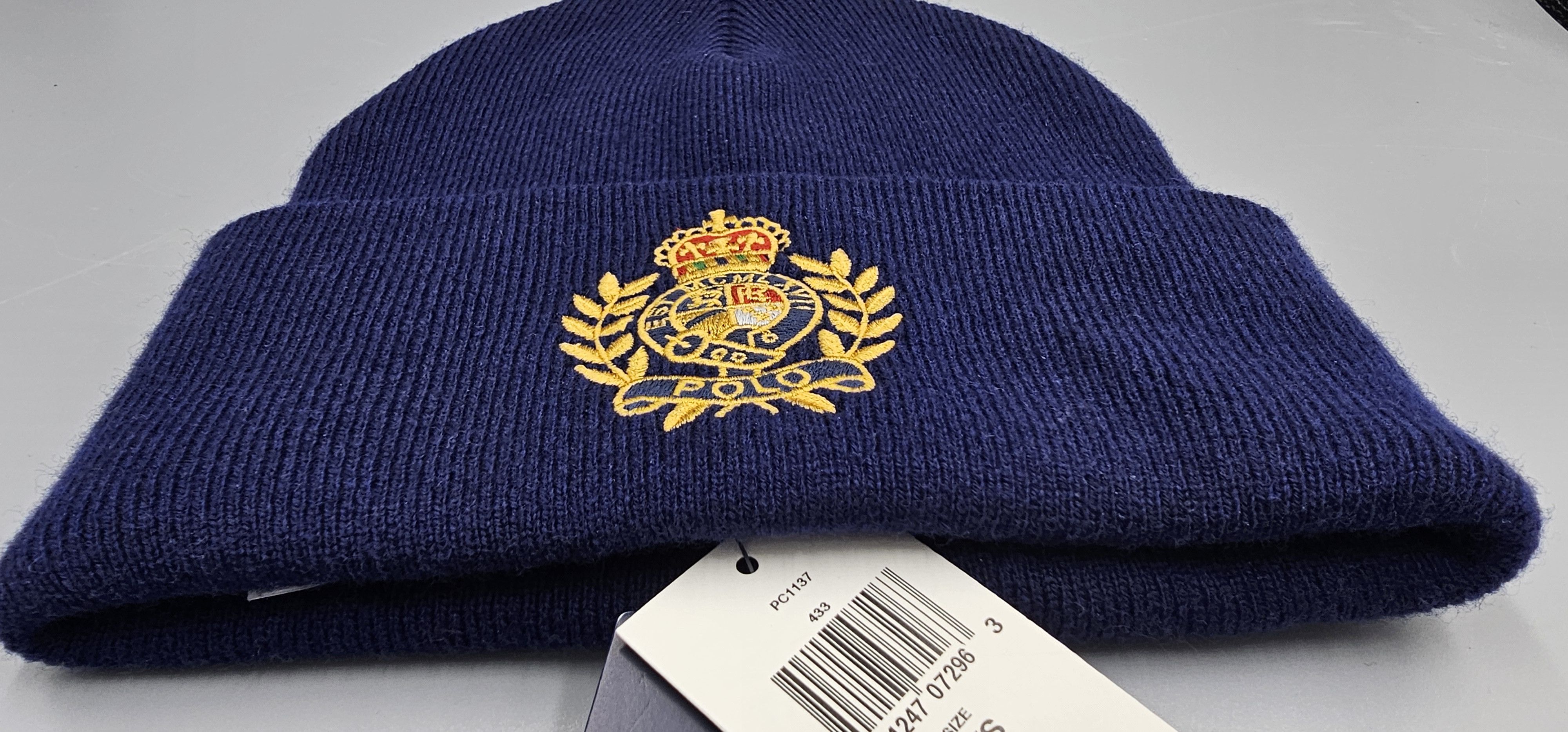 Polo Ralph Lauren Polo Ralph Lauren Crest Beanie Hat Royal Blue 100% Wool Size ONE SIZE - 2 Thumbnail