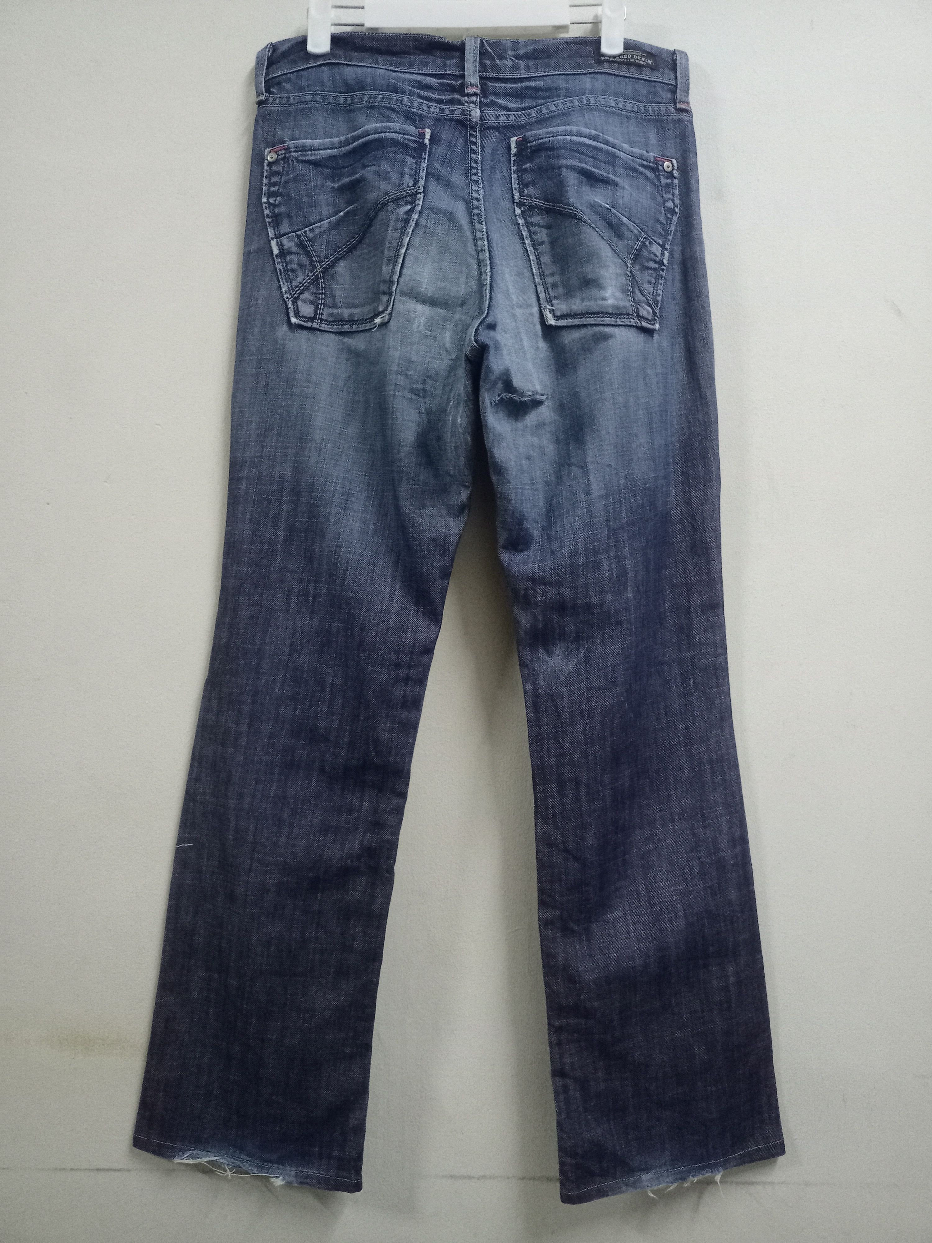 Other Vintage James Cured Blue Wash Distressed Flare Jeans Size US 31 - 2 Thumbnail