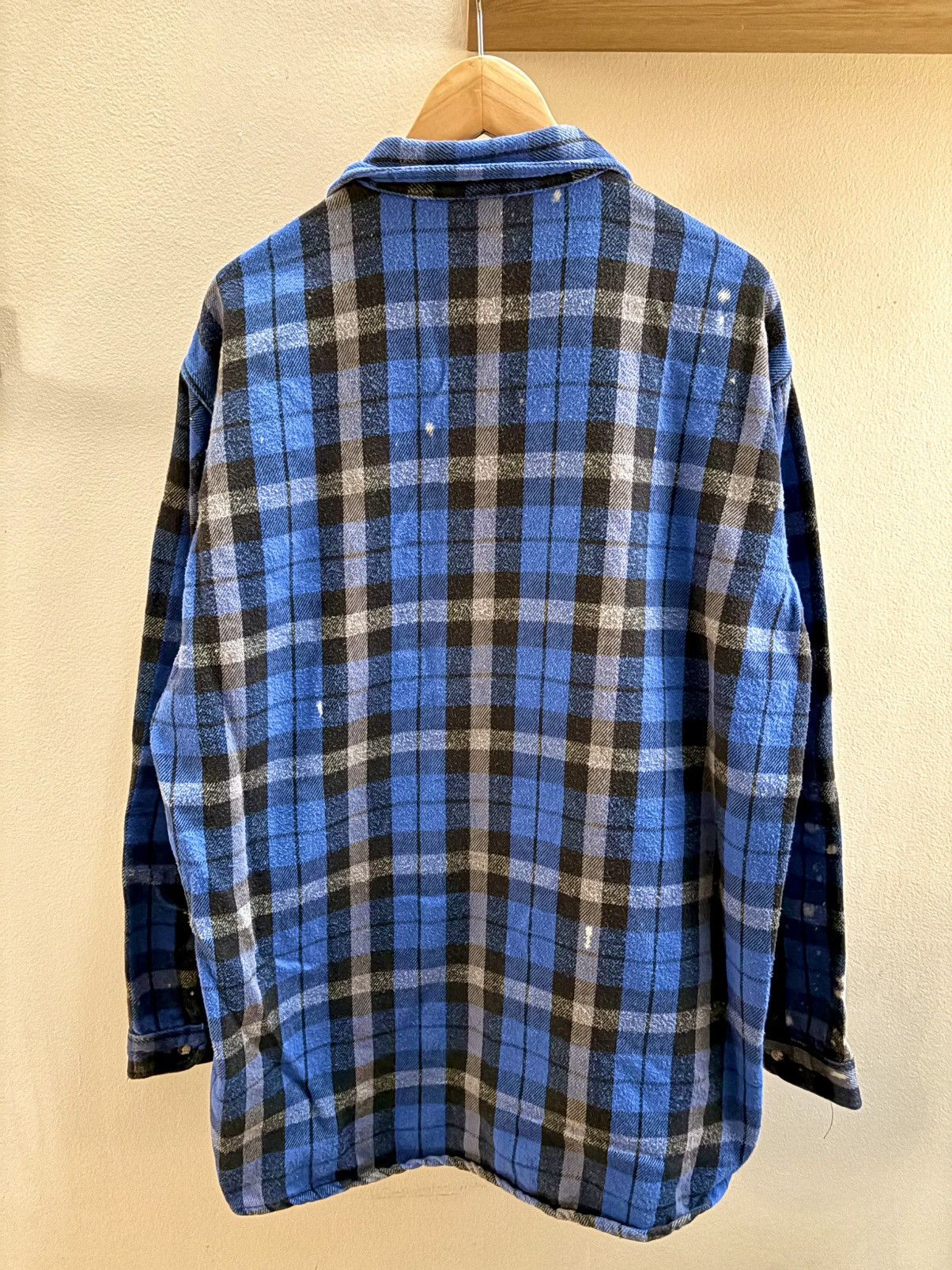 Flannel Deerskin VTG 90s blue/black plaid button-down flannel shirt Size US XL / EU 56 / 4 - 2 Thumbnail