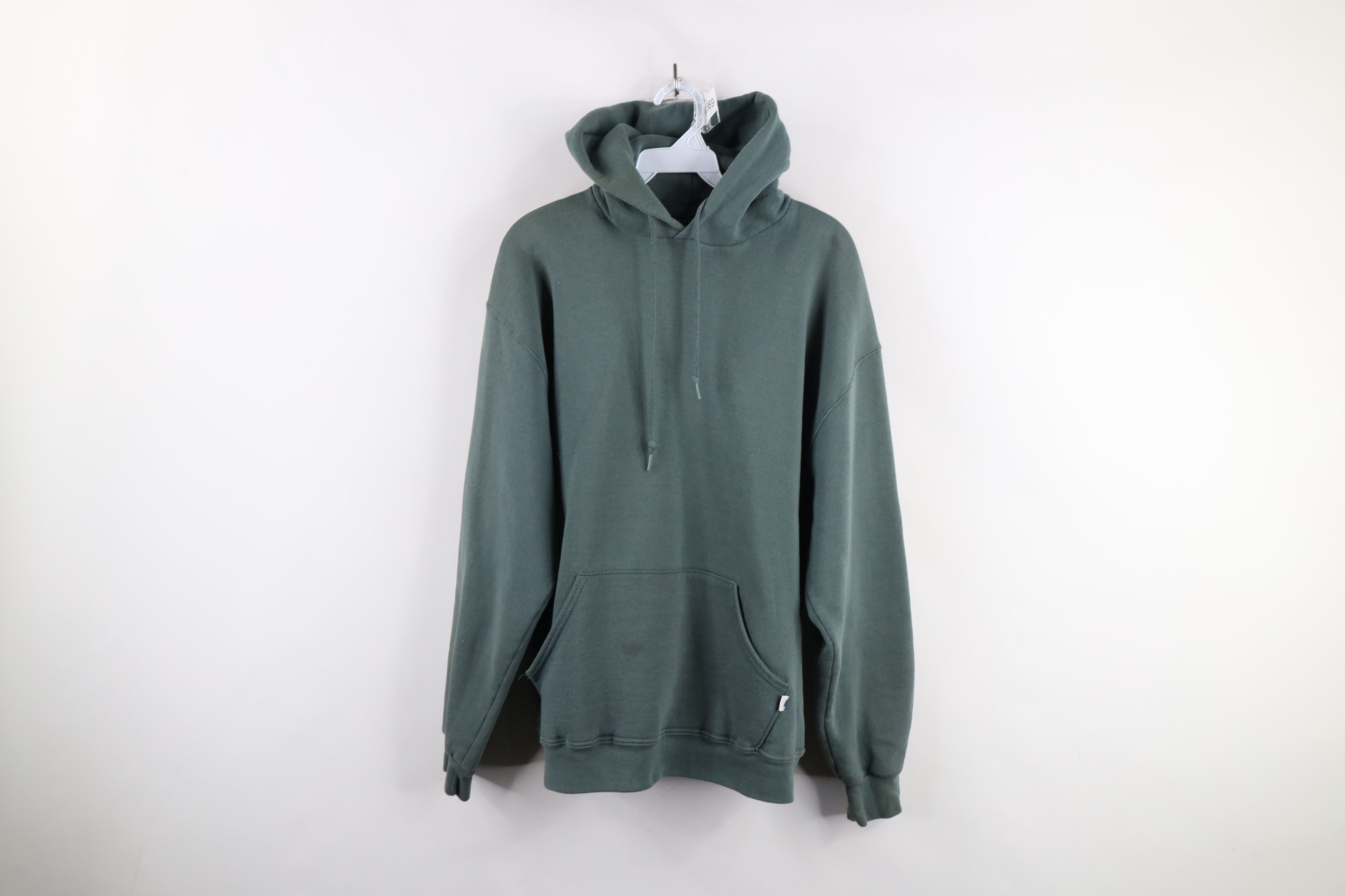 Russell Athletic × Vintage Vintage 90s Russell Athletic Hoodie Sweatshirt Light Green Size US L / EU 52-54 / 3 - 1 Thumbnail