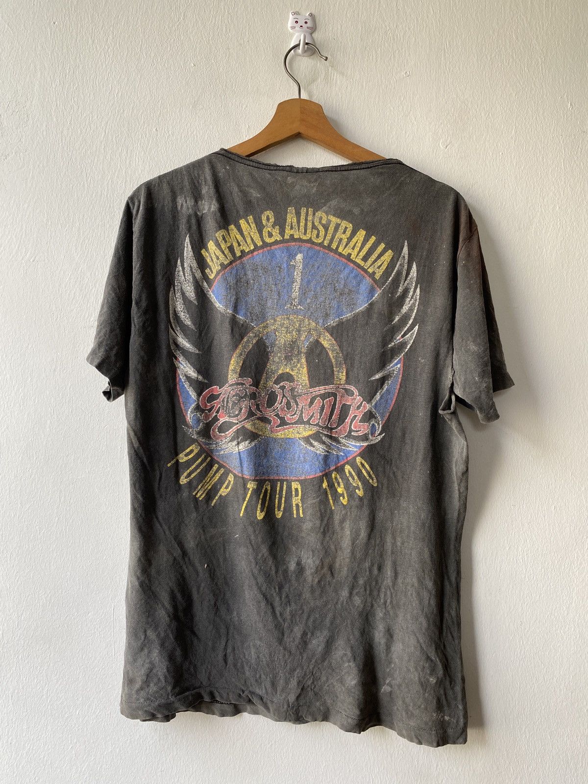 Band Tees Vintage 80s Aerosmith Rusty Stain Distressed Band Tee Size US M / EU 48-50 / 2 - 2 Thumbnail