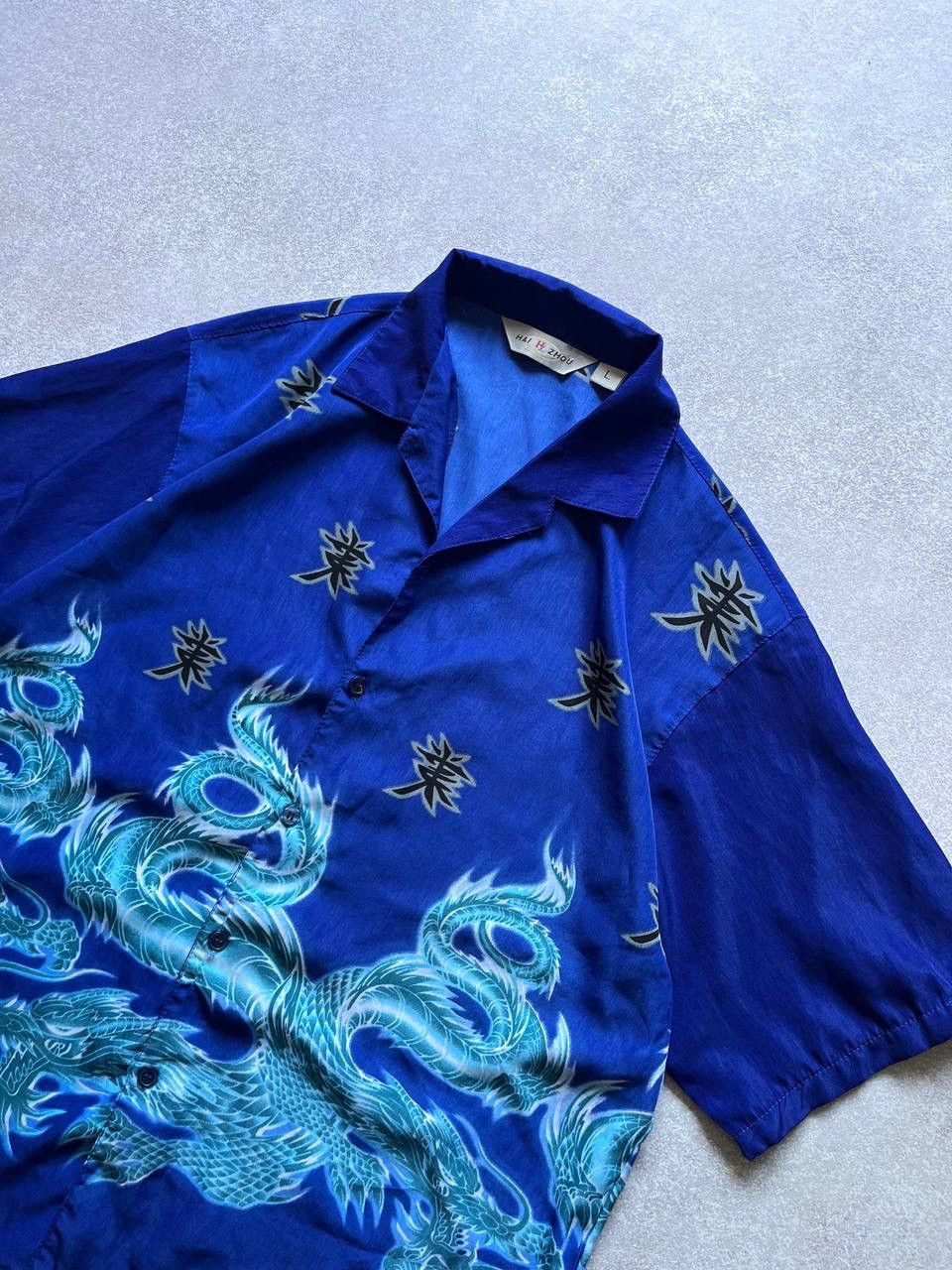 Japanese Brand Vintage Japanese Dragons Full Overprint Boxy Shirt L Size US L / EU 52-54 / 3 - 4 Thumbnail
