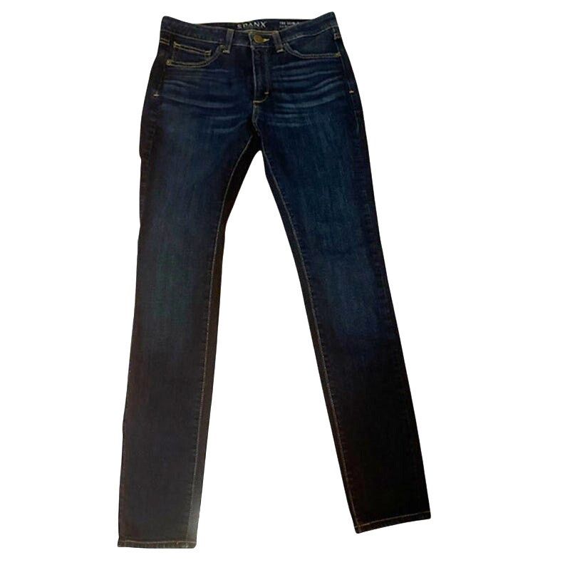 Spanx SPANX The Slim-X Skinny Dark Wash Jean 28 Size 28" / US 6 / IT 42 - 3 Thumbnail