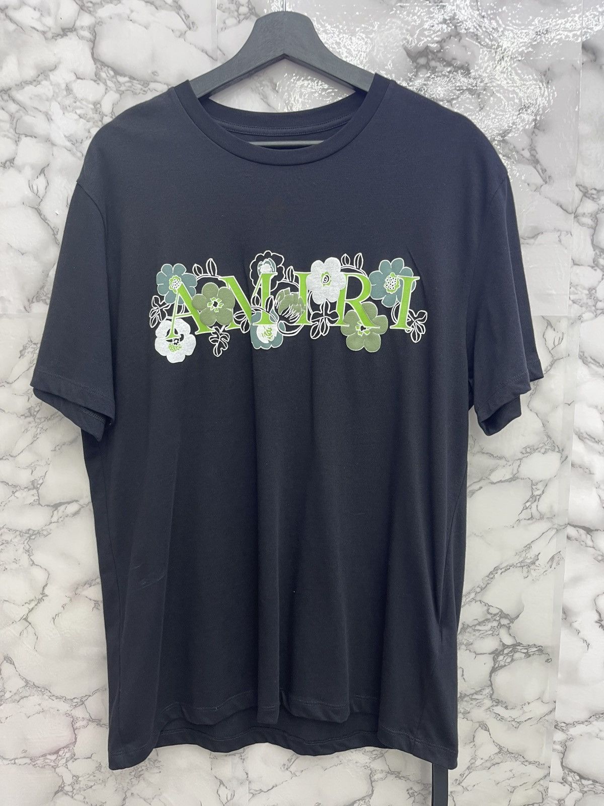 Amiri Amiri flower logo tee (black/Green) Size US M / EU 48-50 / 2 - 1 Thumbnail