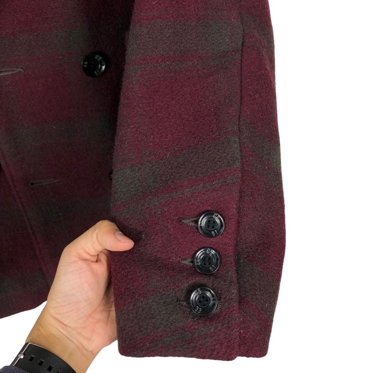 Hysteric Glamour 🔥Wool Biker Jacket Double Collar G Raw Japan Tartan Design Size US M / EU 48-50 / 2 - 15 Thumbnail