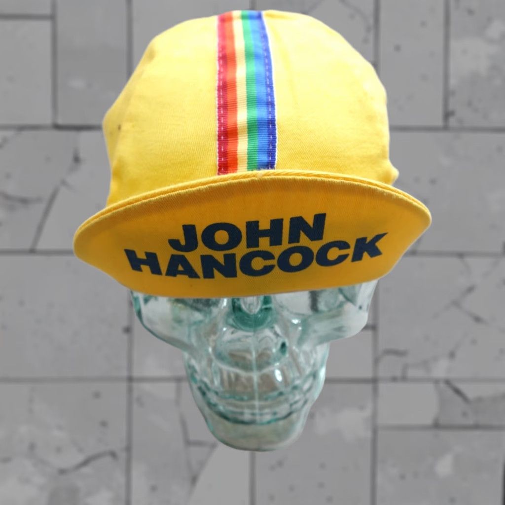Vintage Vintage New York City Marathon Short Brim Hat Yellow 1990 John Hancock NEW Hat Men One Size Yellow 1990s Vintage Nike? Size US 35 - 1 Thumbnail