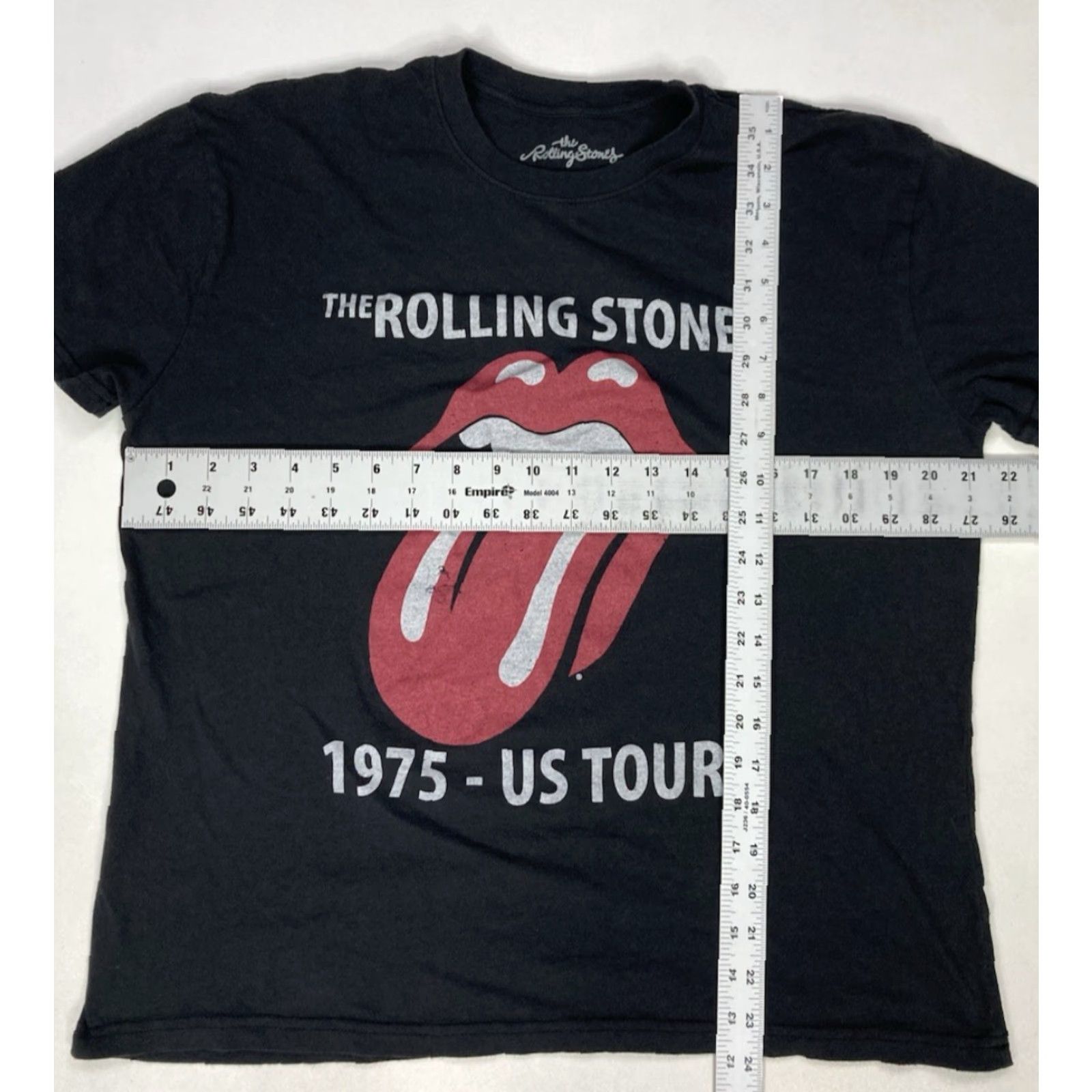 Vintage VINTAGE The Rolling Stones 1975 US Tour Graphic T-shirt Women Large Black Band Music Shirt Size L / US 10 / IT 46 - 5 Thumbnail