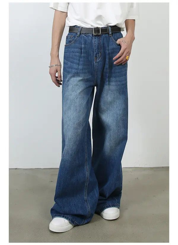 Japanese Brand Manami x Riho Classic Blue Washed Vintage Straight Jeans Size US 32 / EU 48 - 7 Thumbnail