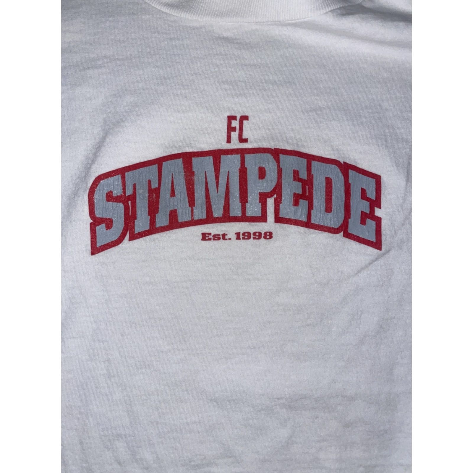 Adidas VINTAGE adidas Stamped FC Soccer T-Shirt White L Mens Size US L / EU 52-54 / 3 - 2 Thumbnail