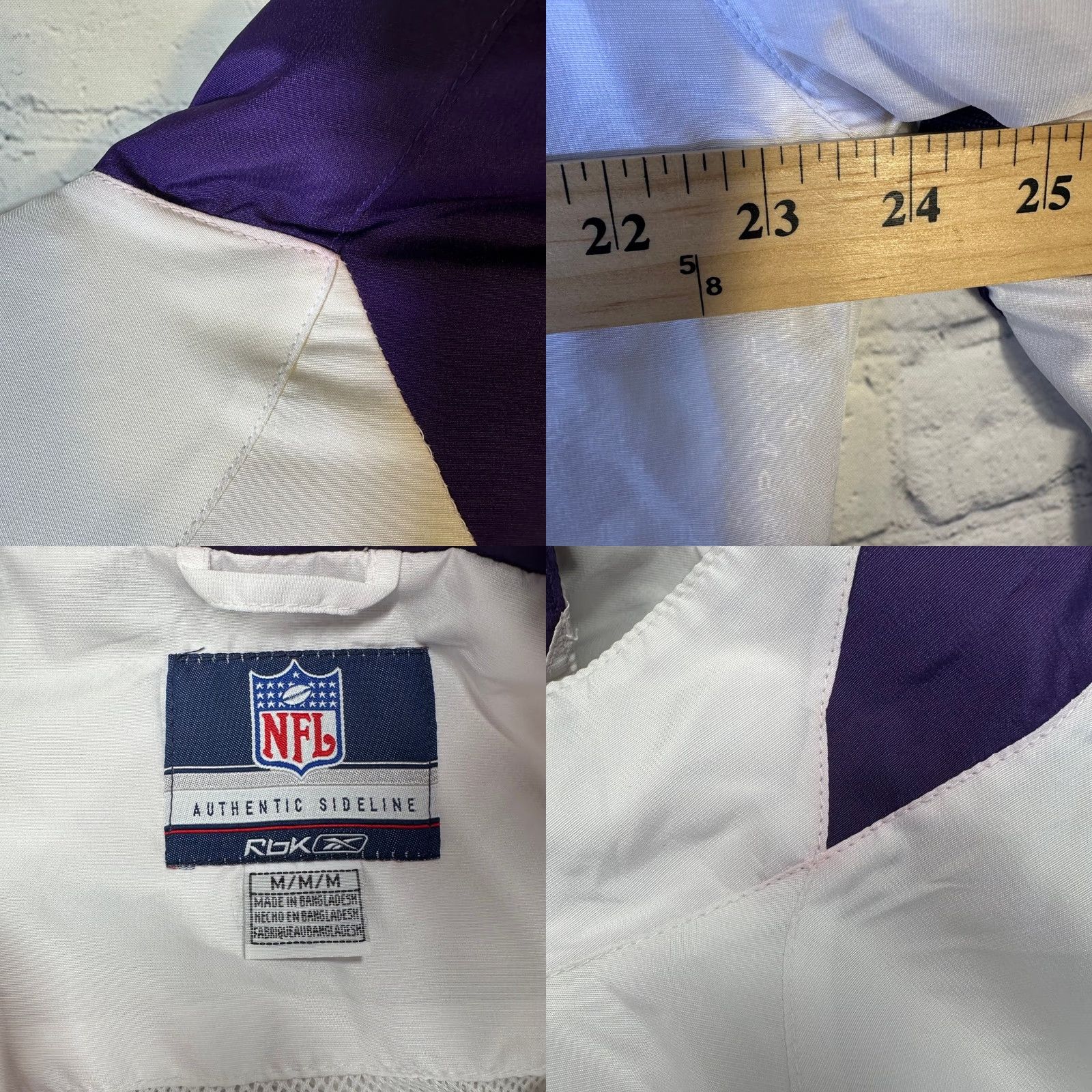 Reebok VINTAGE? Reebok NFL Baltimore Ravens 1/4 Zip Windbreaker Jacket White Mens M Size US M / EU 48-50 / 2 - 8 Thumbnail