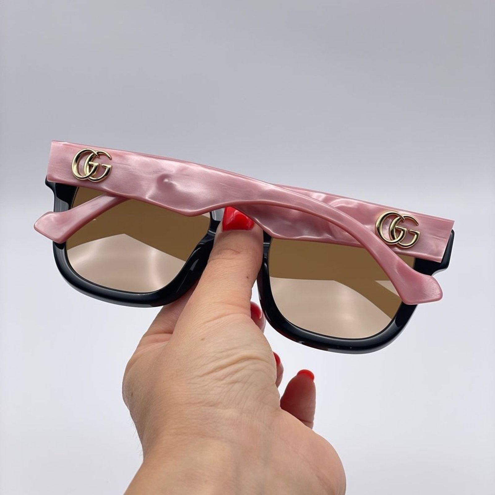 Gucci NEW GUCCI GG0998S 005 Black/Pink/Brown Women Sunglasses Size ONE SIZE - 9 Thumbnail