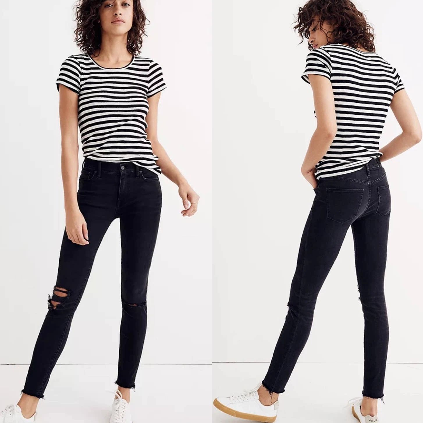 Madewell Madewell 9" High Riser Skinny Skinny Vintage Raw Hem Jeans Size 32" / US 10 / IT 46 - 1 Thumbnail