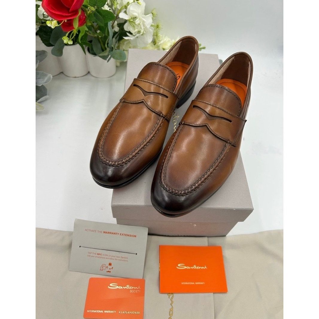 Santoni Men's Santoni Carlo soft furnished penny loafers size 8 US Size US 8 / EU 41 - 12 Thumbnail