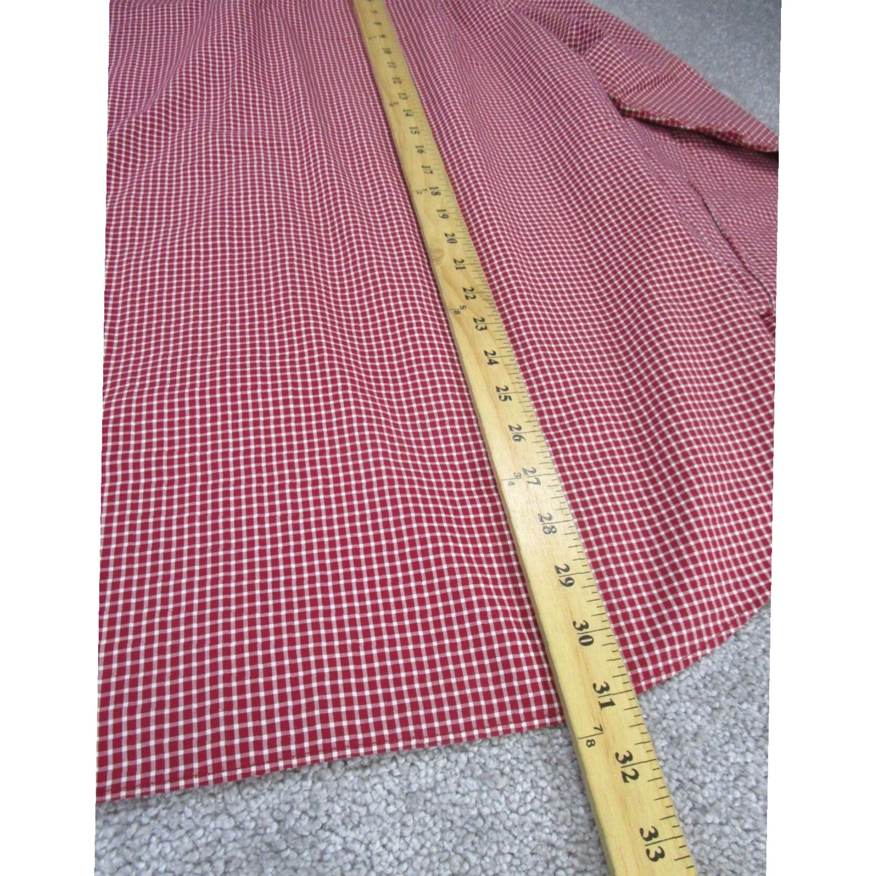 Vintage Mens Large Red Cotton Long Sleeve Button Up Shirt Size US L / EU 52-54 / 3 - 4 Thumbnail