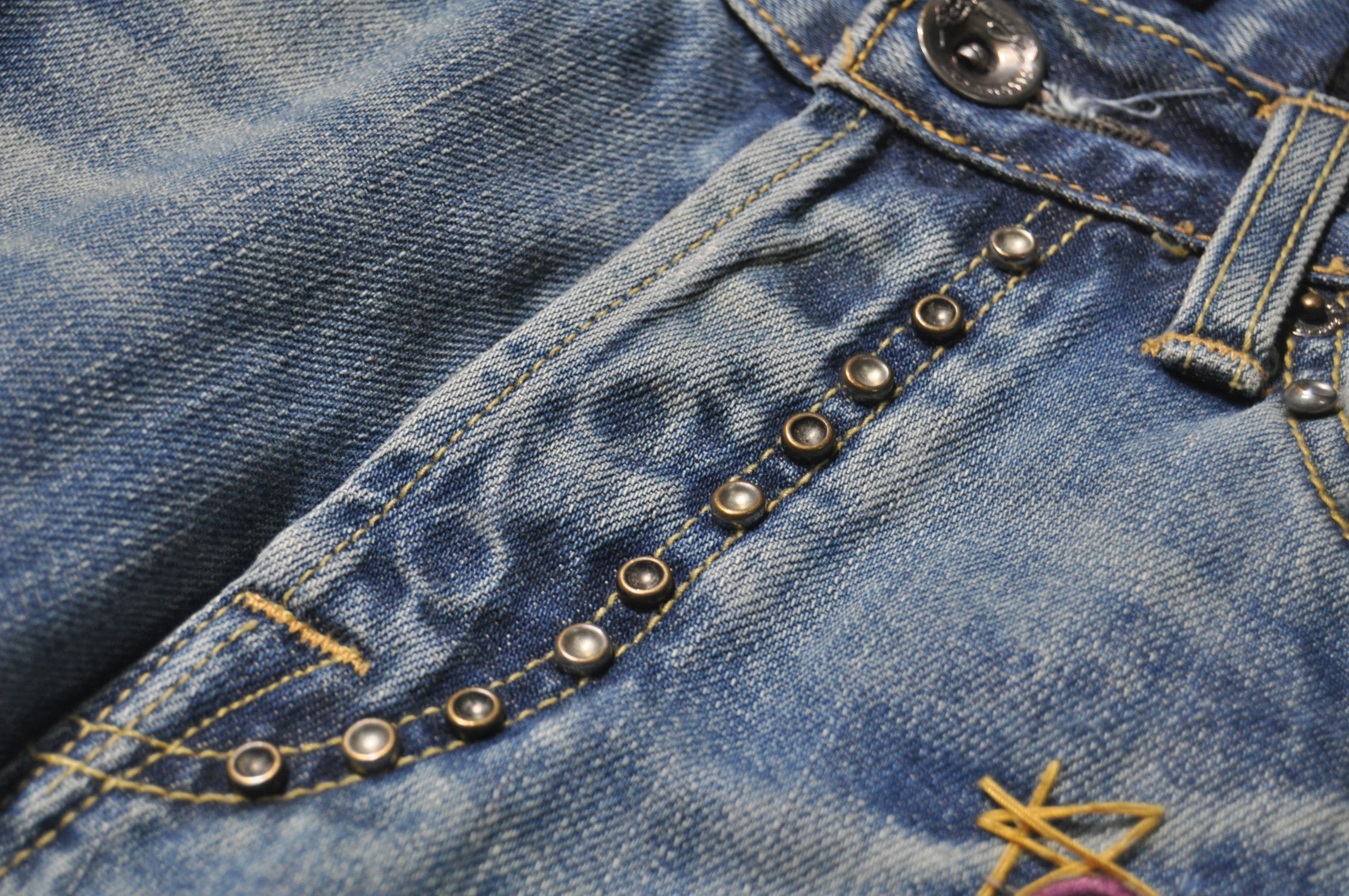 Ed Hardy Ed Hardy - Studded Multi-Patch Denim Jean Size US 30 / EU 46 - 11 Thumbnail