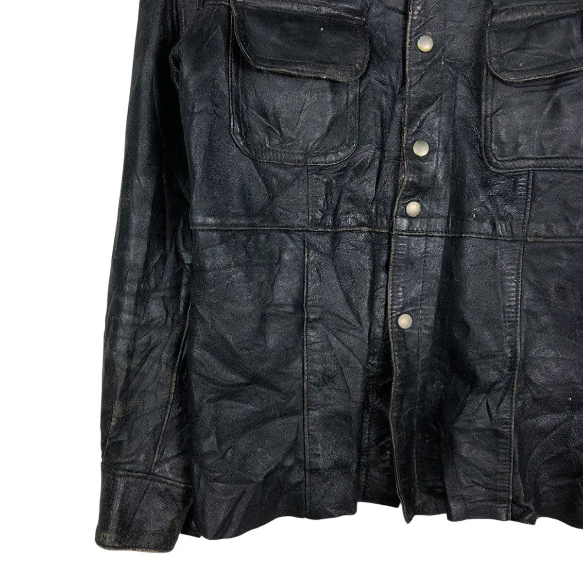 Japanese Brand 📌Unknown Brand Button Biker Leather Jacket 14th Addiction Size US M / EU 48-50 / 2 - 5 Thumbnail