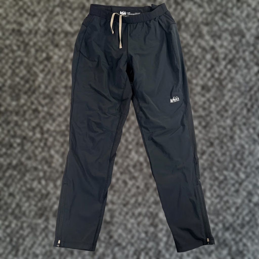 Vintage REI Co-op Pants Mens S Black Nylon Spandex Stretch Ankle Zip Running Athletic Size US 29 - 1 Thumbnail