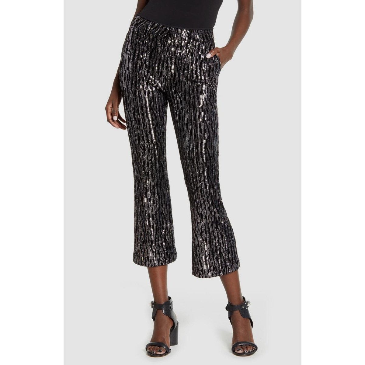 Zadig & Voltaire Zadig & Voltaire Polis Velours black silver sequin pant 42 Size 32" / US 10 / IT 46 - 1 Thumbnail